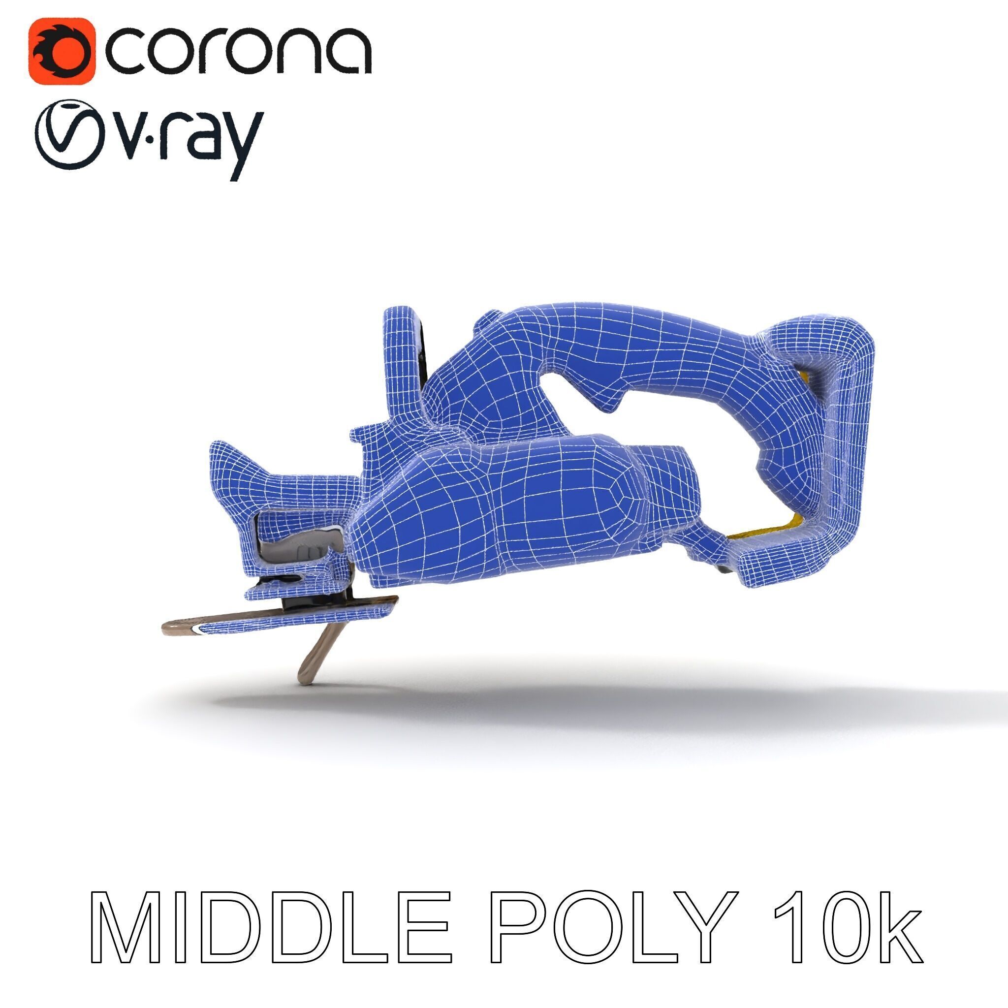 Cordless Electric Saw D Model Pack Low-poly 3D model_14