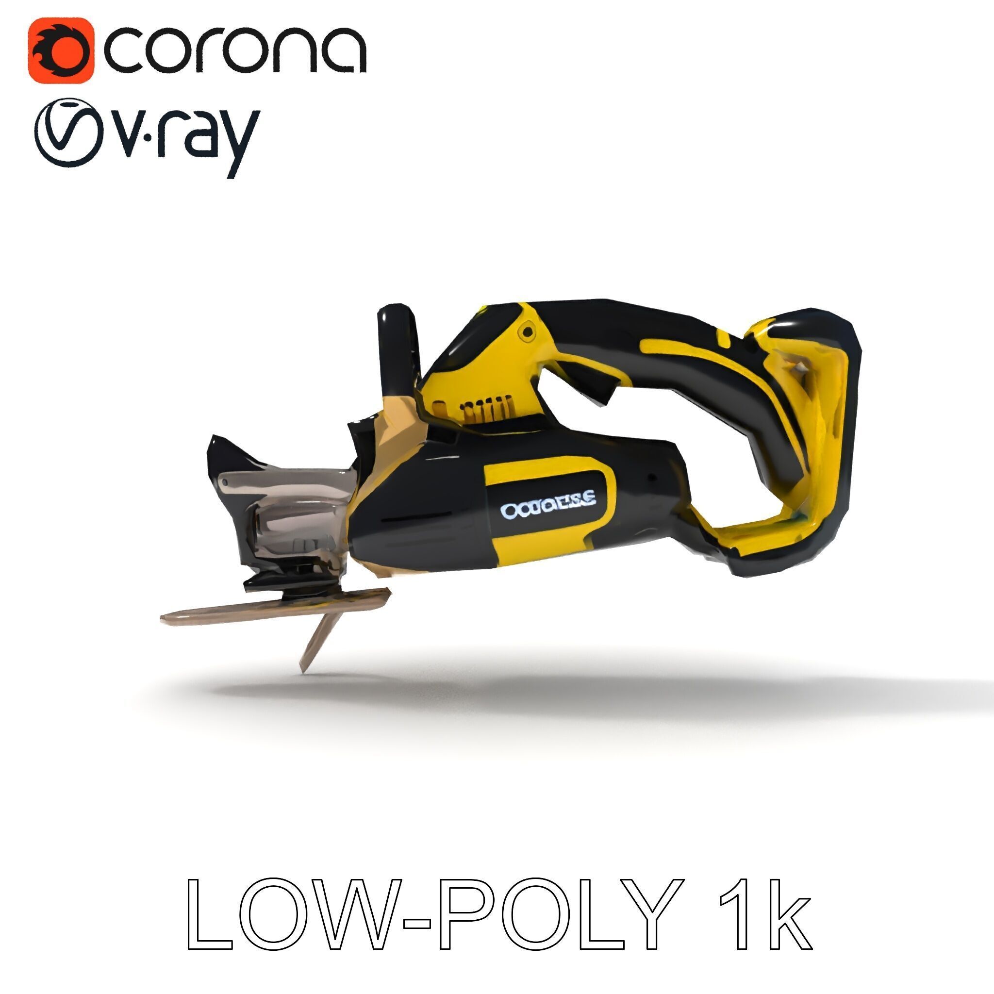 Cordless Electric Saw D Model Pack Low-poly 3D model_23