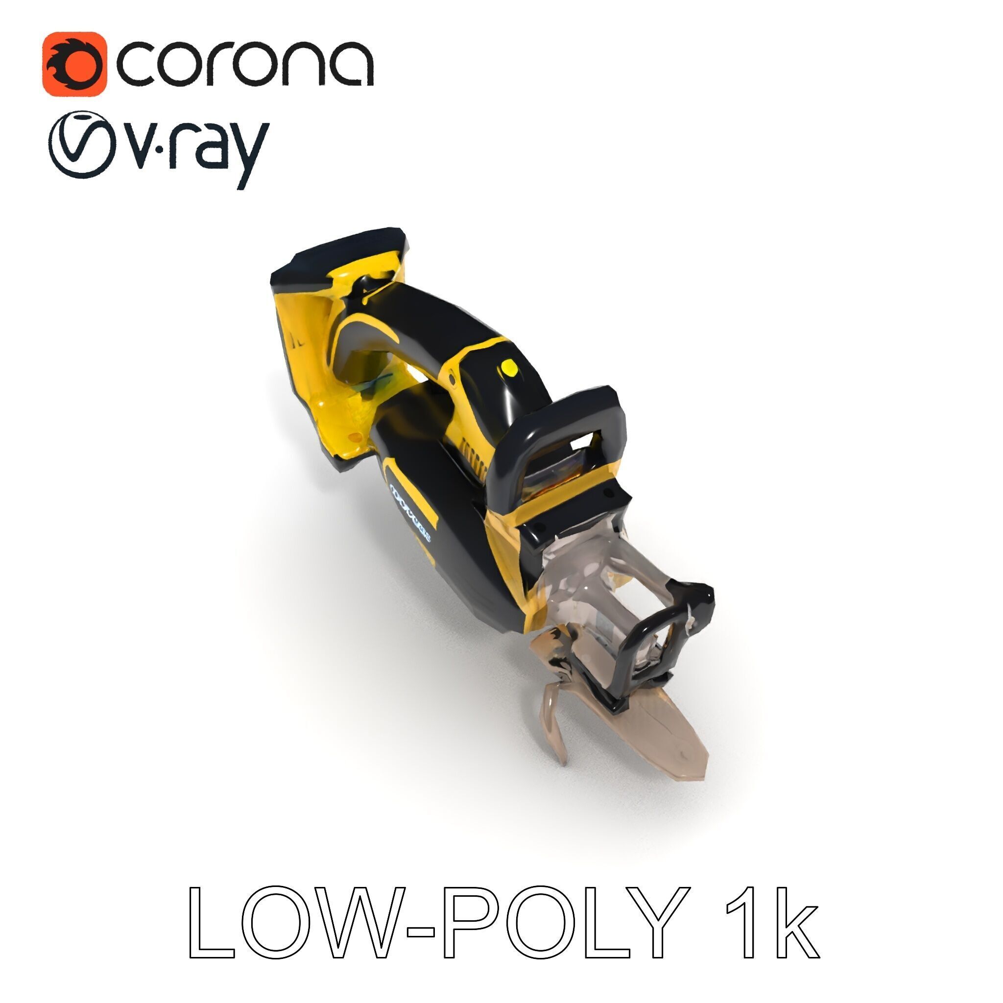 Cordless Electric Saw D Model Pack Low-poly 3D model_20