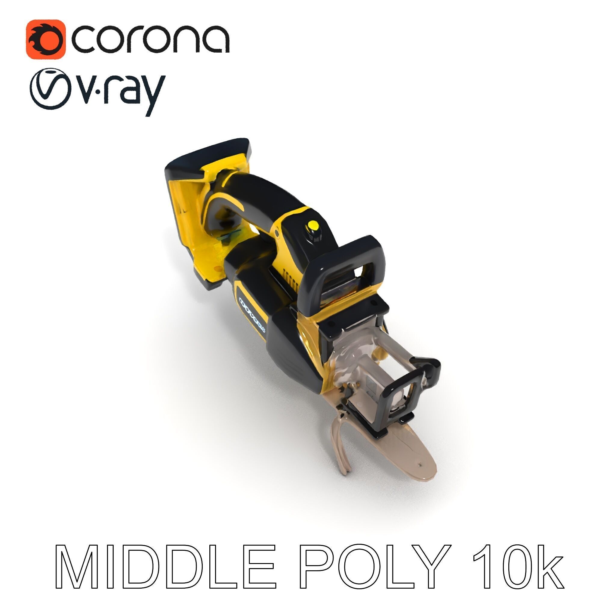Cordless Electric Saw D Model Pack Low-poly 3D model_17