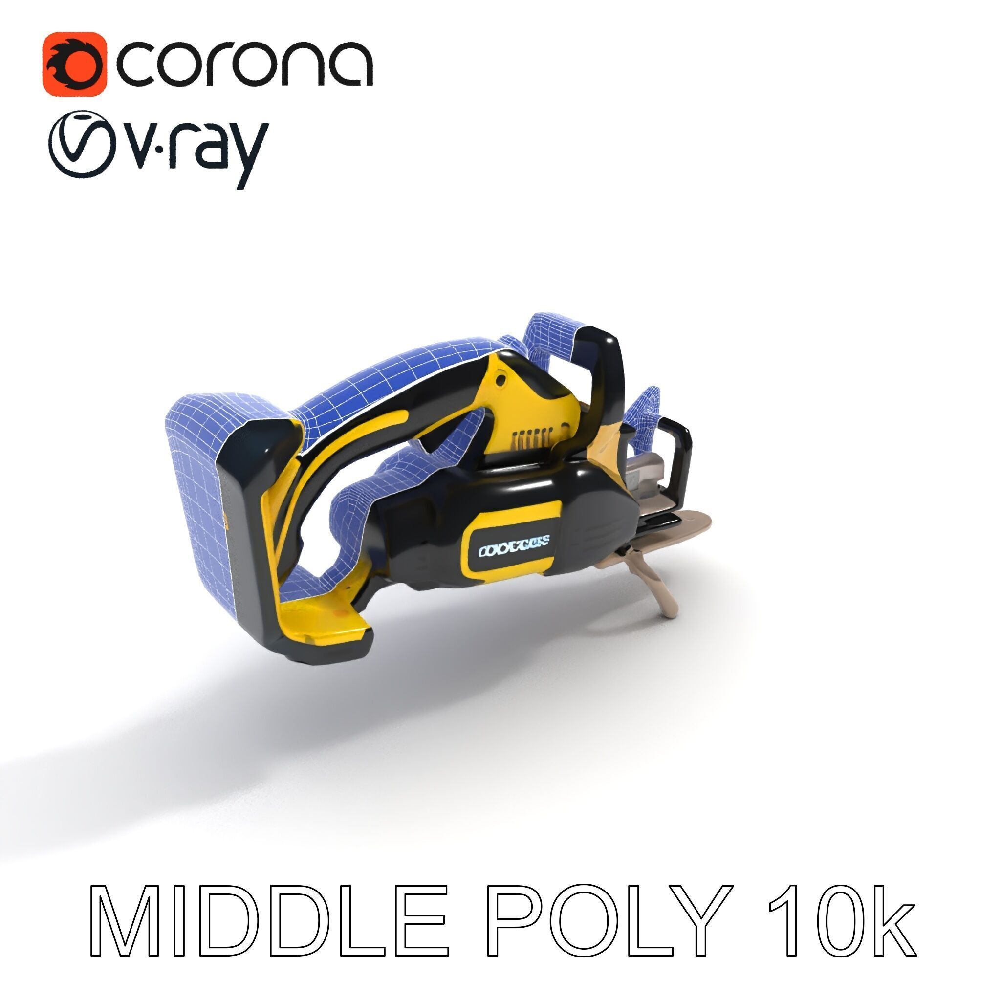 Cordless Electric Saw D Model Pack Low-poly 3D model_22