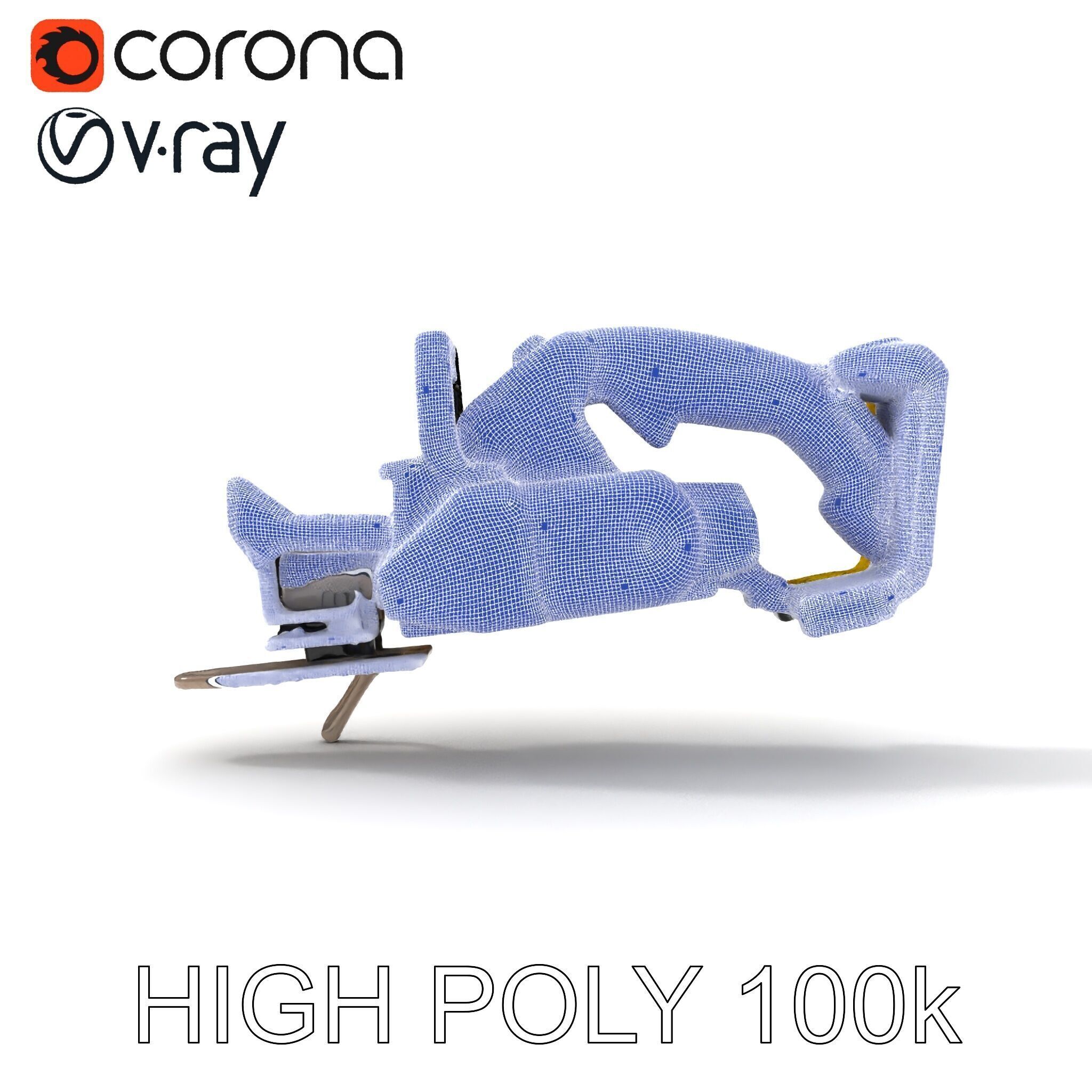 Cordless Electric Saw D Model Pack Low-poly 3D model_29