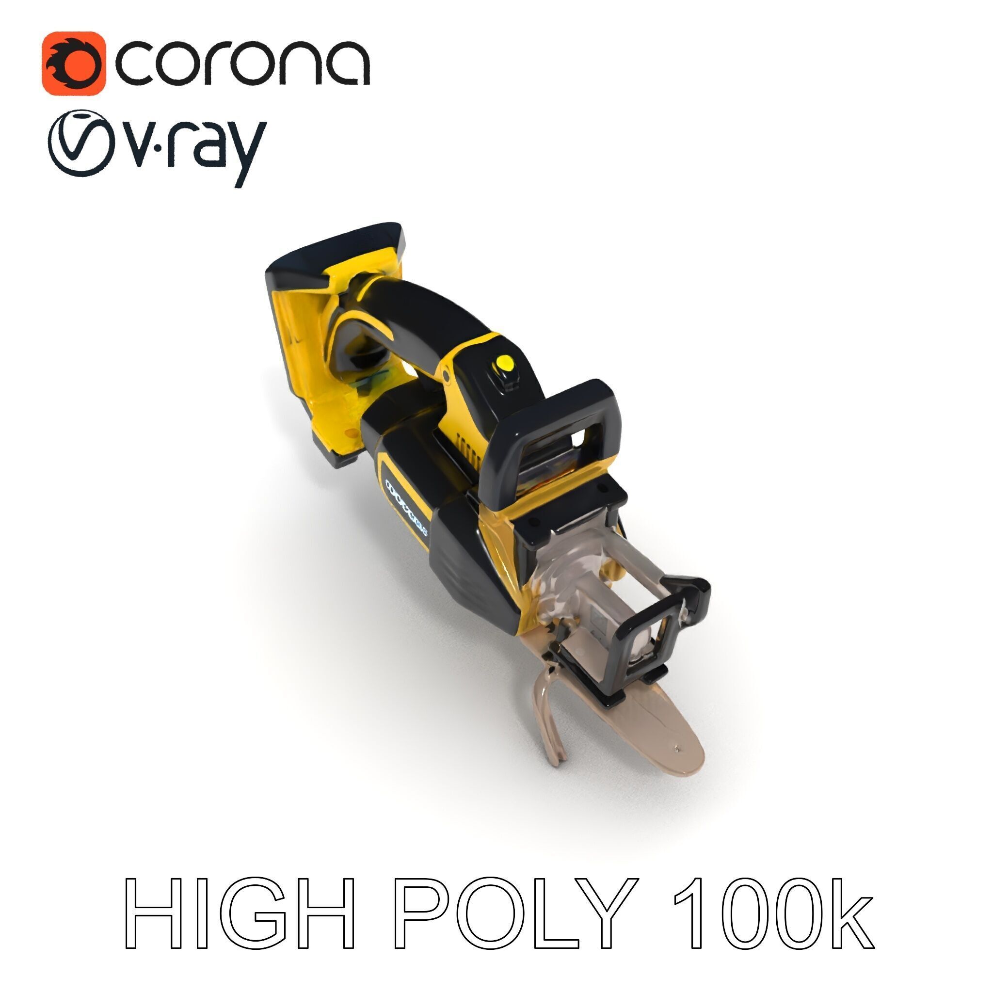 Cordless Electric Saw D Model Pack Low-poly 3D model_26