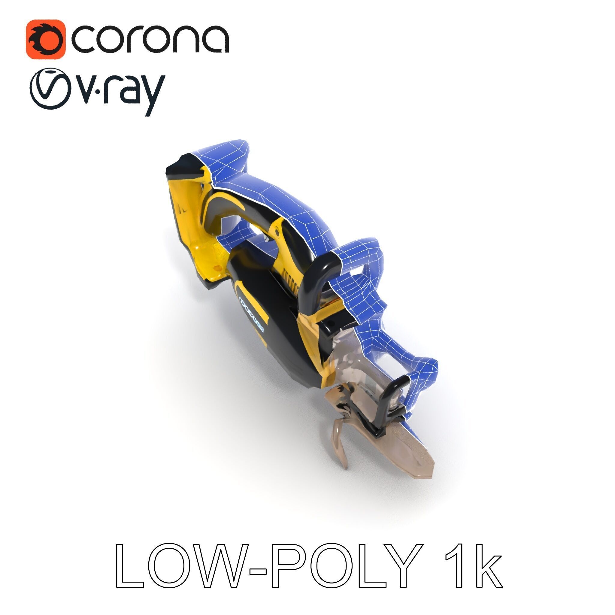 Cordless Electric Saw D Model Pack Low-poly 3D model_10