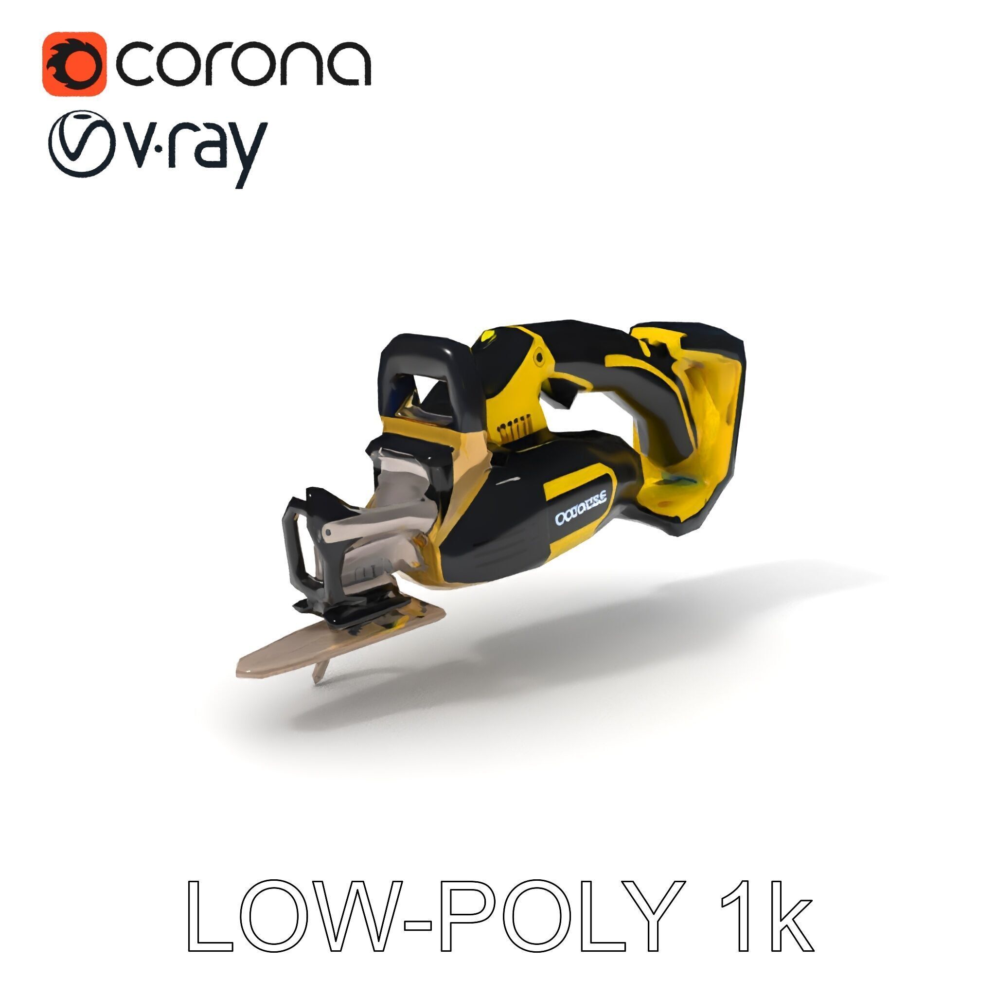 Cordless Electric Saw D Model Pack Low-poly 3D model_7