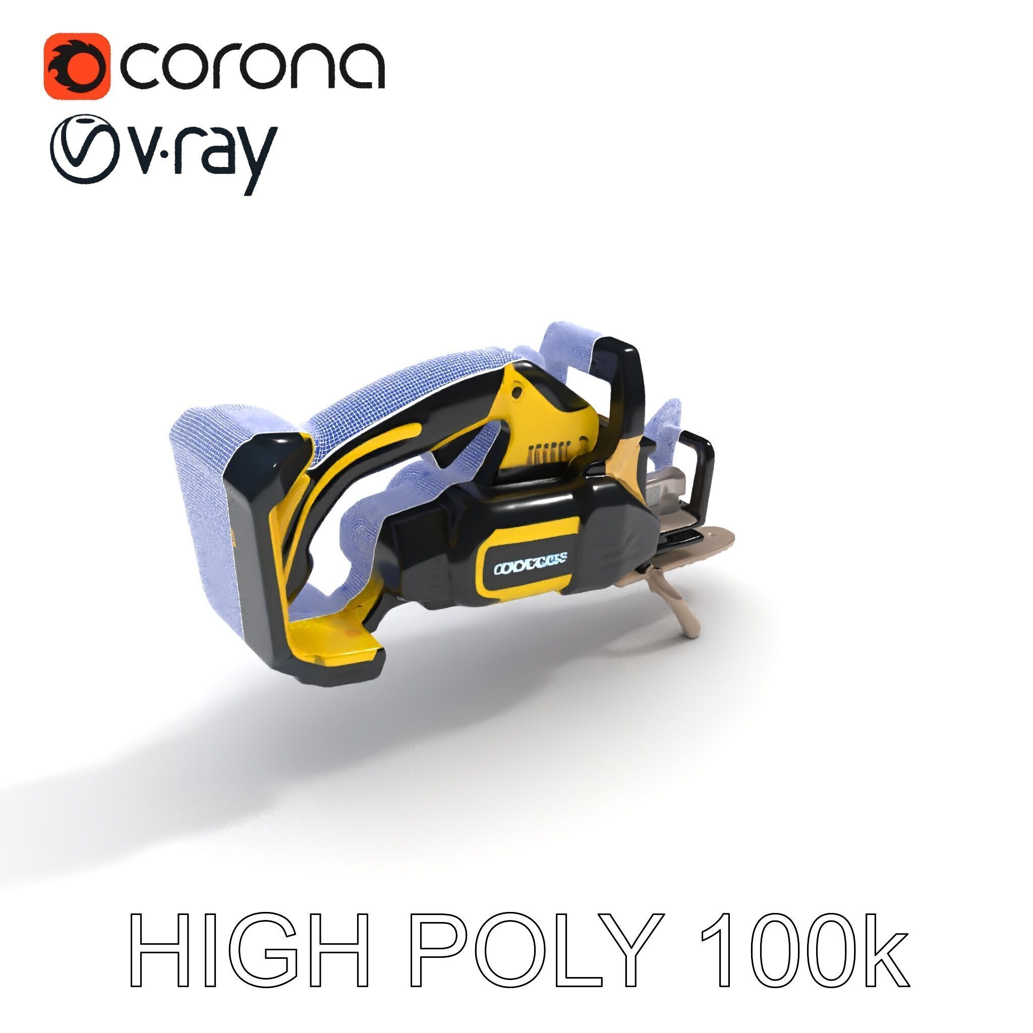 Cordless Electric Saw D Model Pack Low-poly 3D model_11