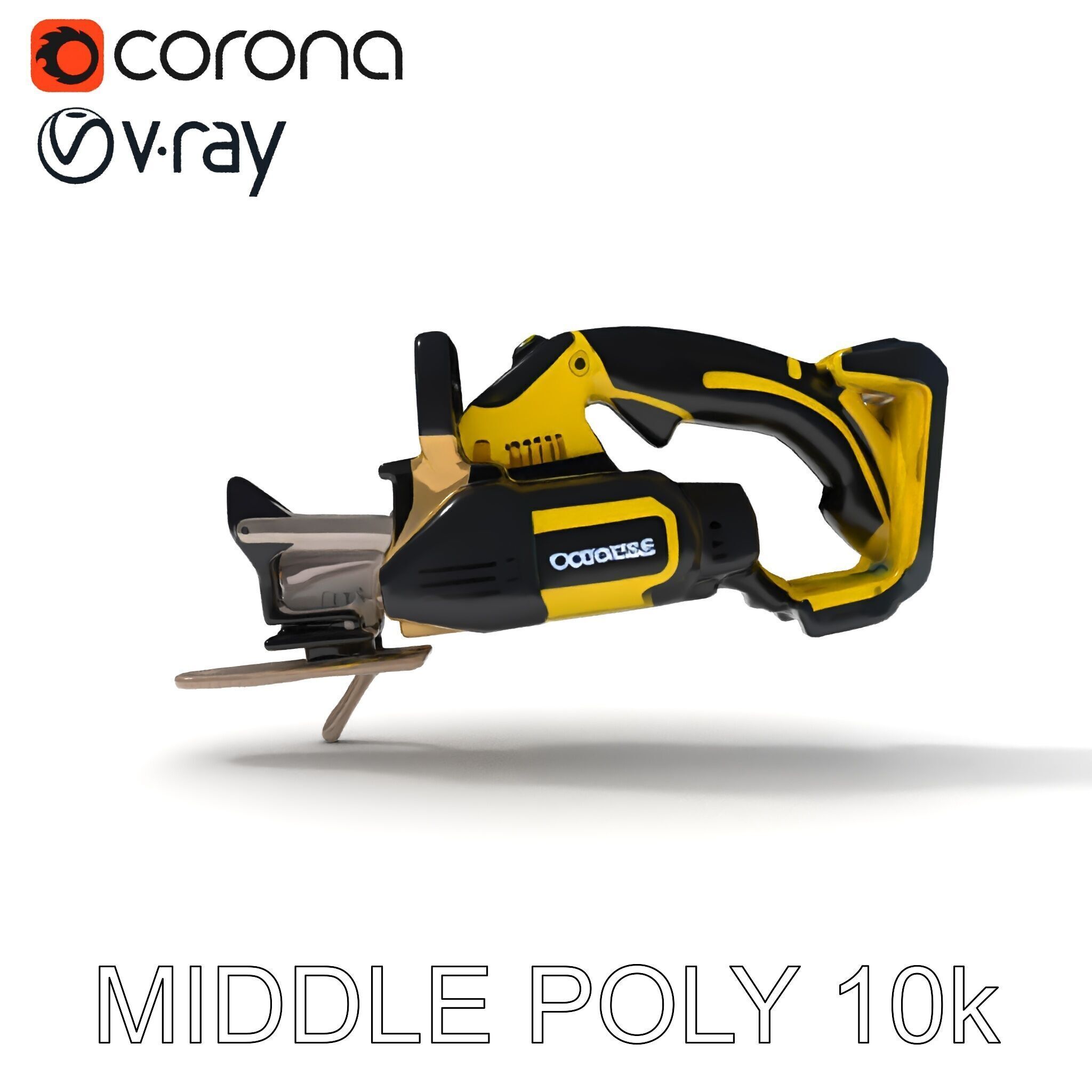 Cordless Electric Saw D Model Pack Low-poly 3D model_19
