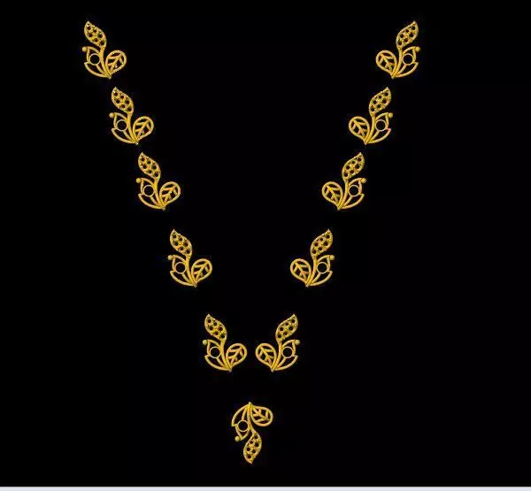 floral necklace 3dm file 3D print model_0