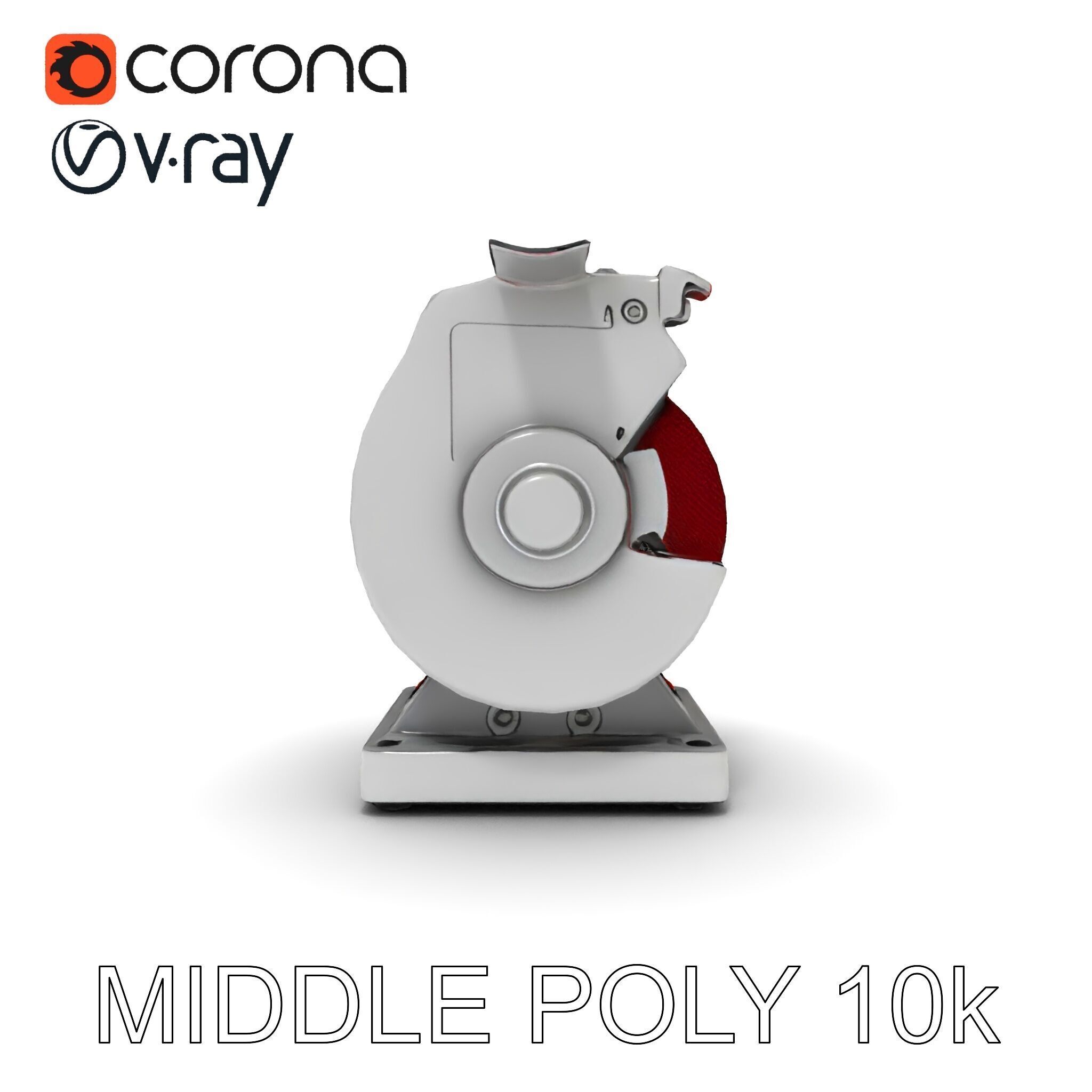 Bench Grinder Model Pack for Industrial and Workshop Scenes Low-poly 3D model_20