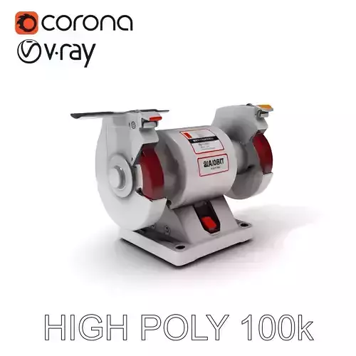 Bench Grinder Model Pack for Industrial and Workshop Scenes Low-poly 3D model