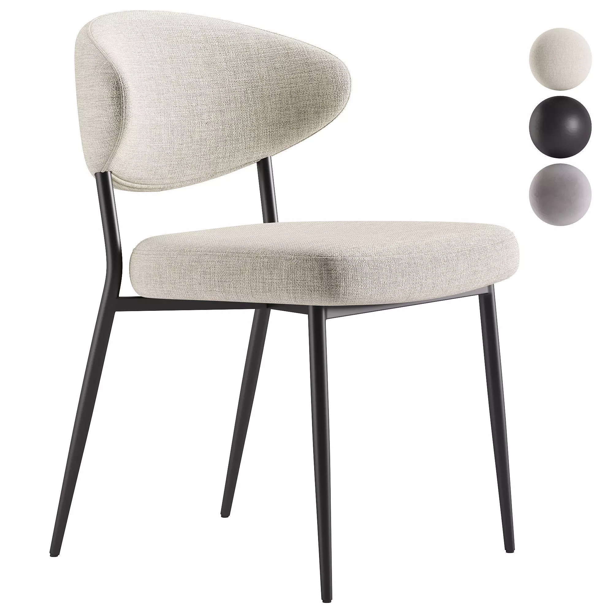 Adele Dining Chair 3D model_0