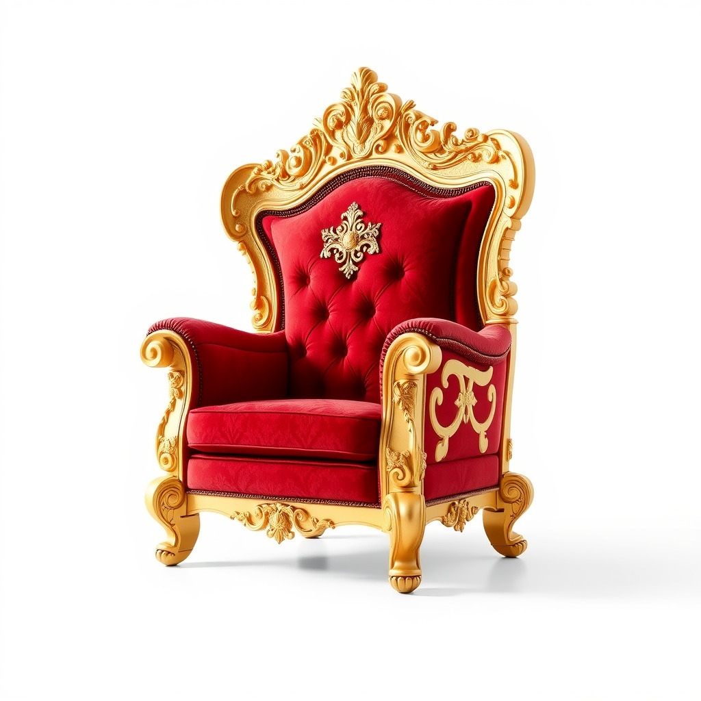 Royal Throne Chair Model Pack Low-poly 3D model_4
