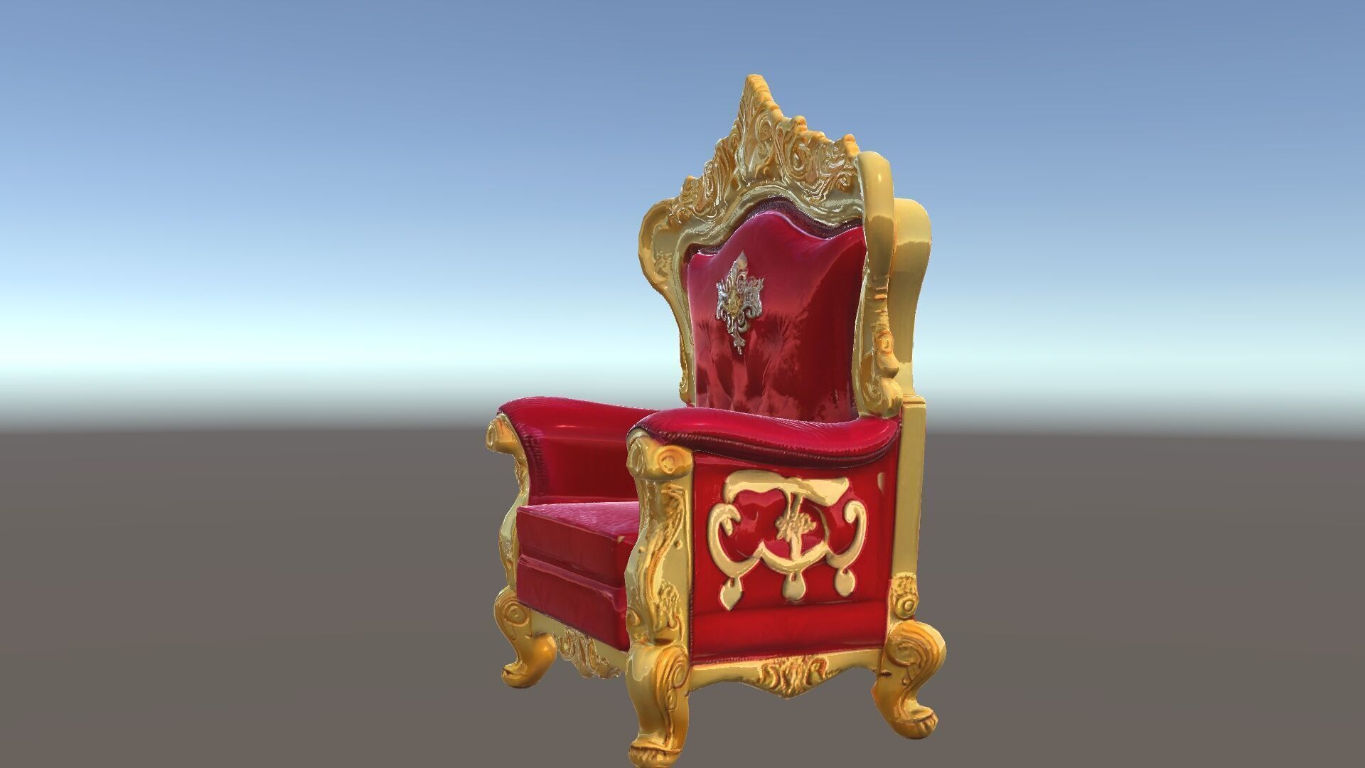 Royal Throne Chair Model Pack Low-poly 3D model_34