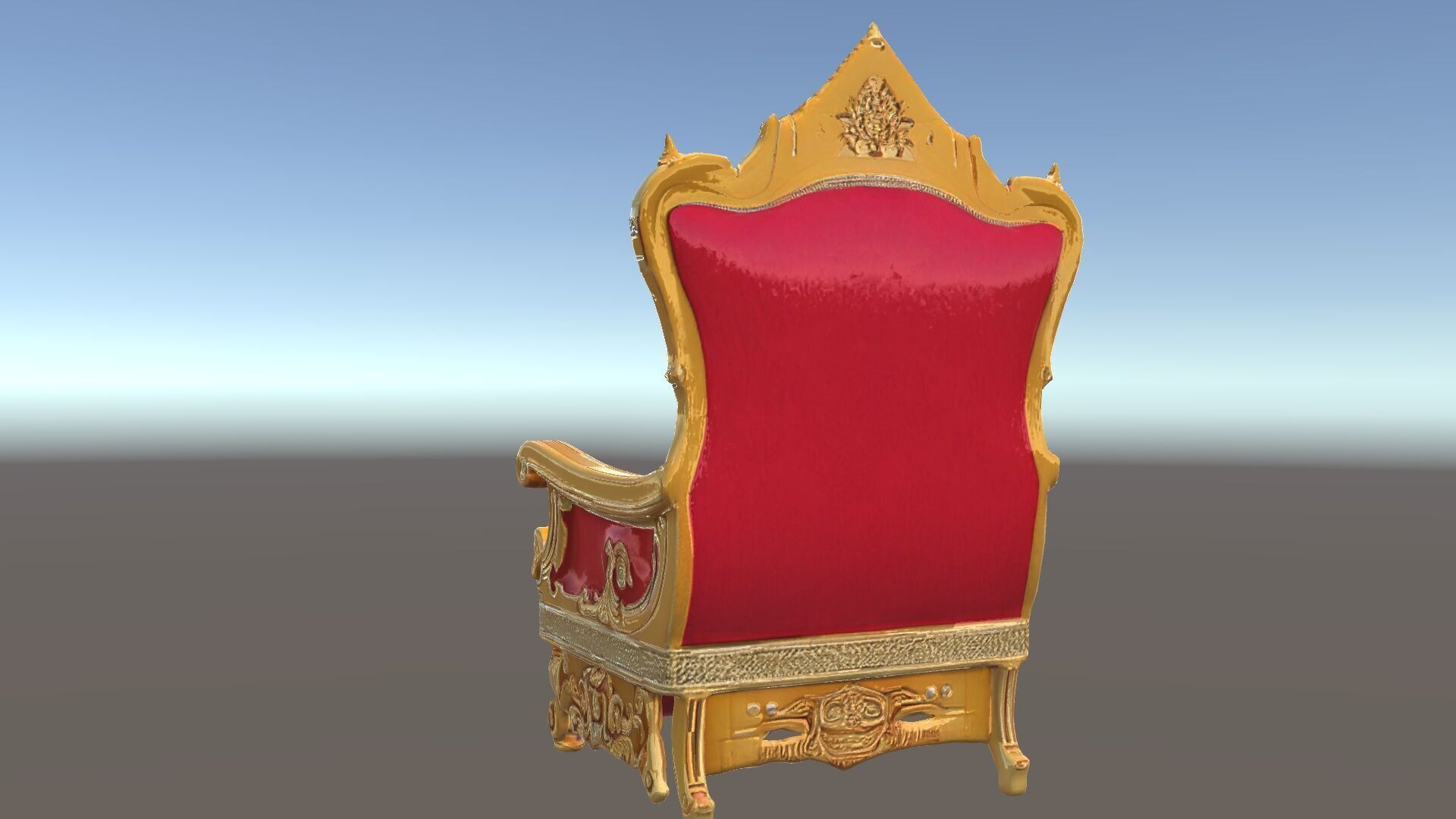 Ornate Throne Chair Model Pack for Royal Interiors Low-poly 3D model_6