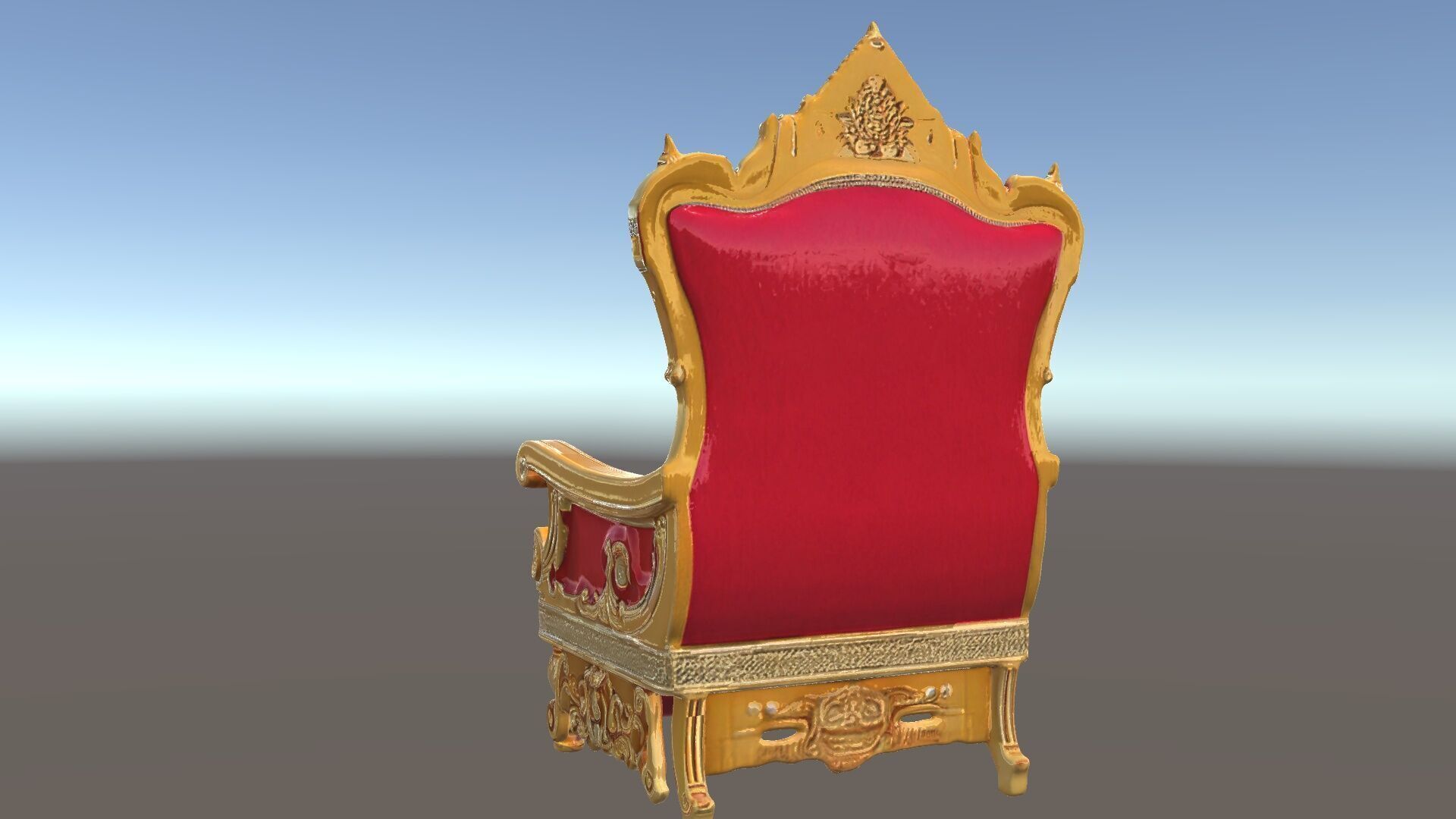 Ornate Throne Chair Model Pack for Royal Interiors Low-poly 3D model_5