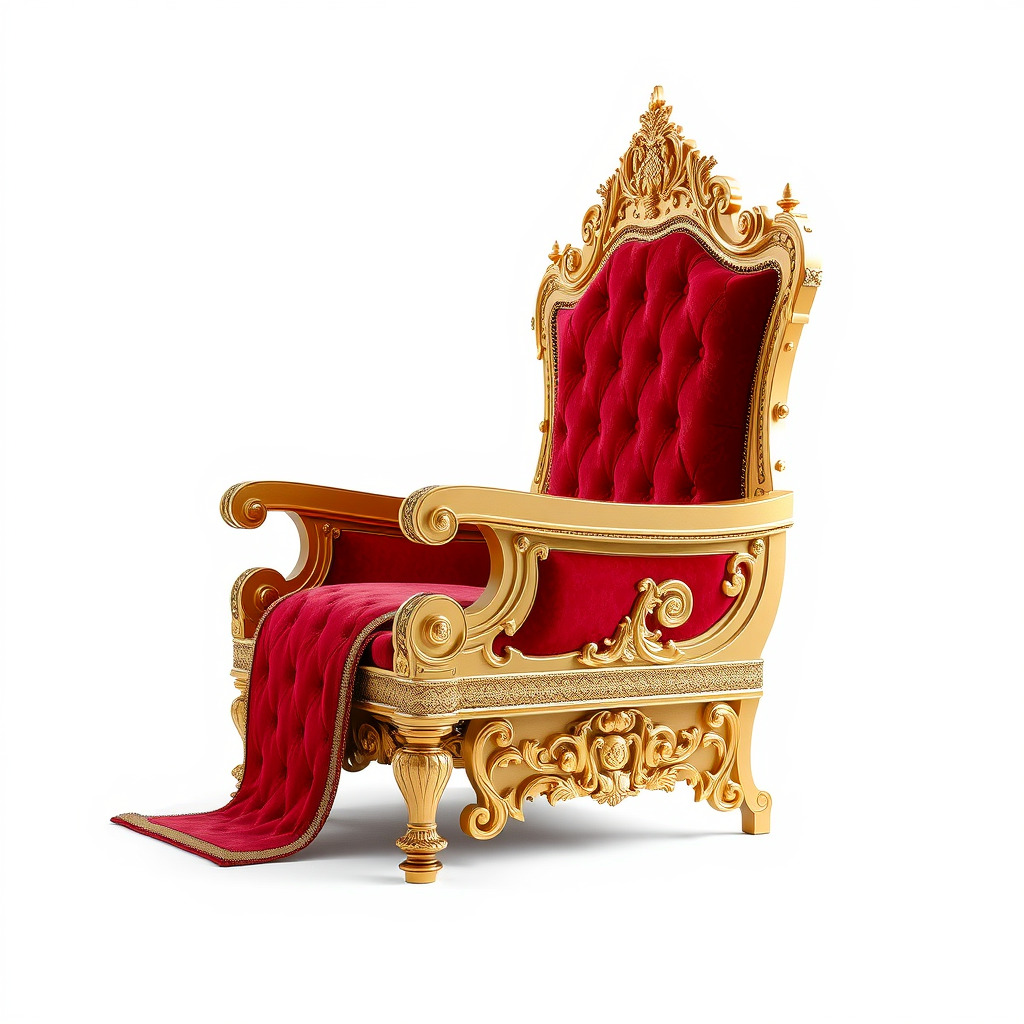 Ornate Throne Chair Model Pack for Royal Interiors Low-poly 3D model_4