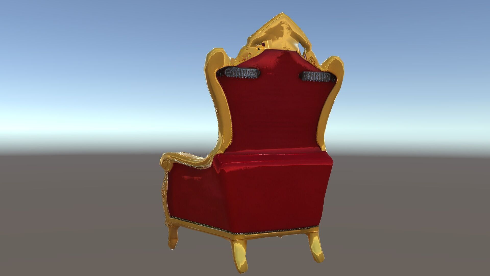 Majestic Golden Throne Chair Model Pack Low-poly 3D model_30