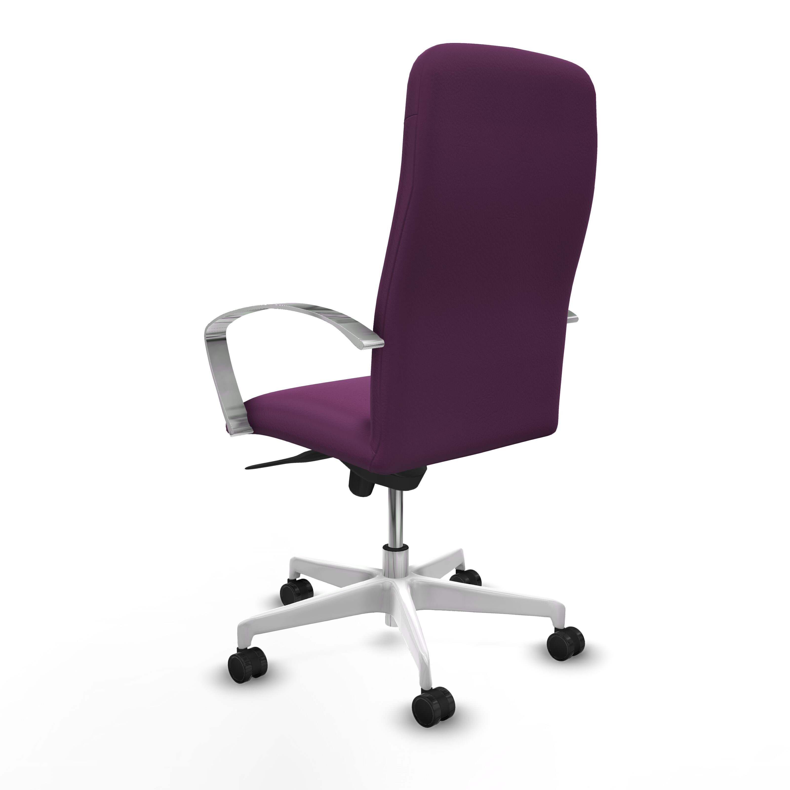 Modern Office Chair J Low-poly 3D model_4