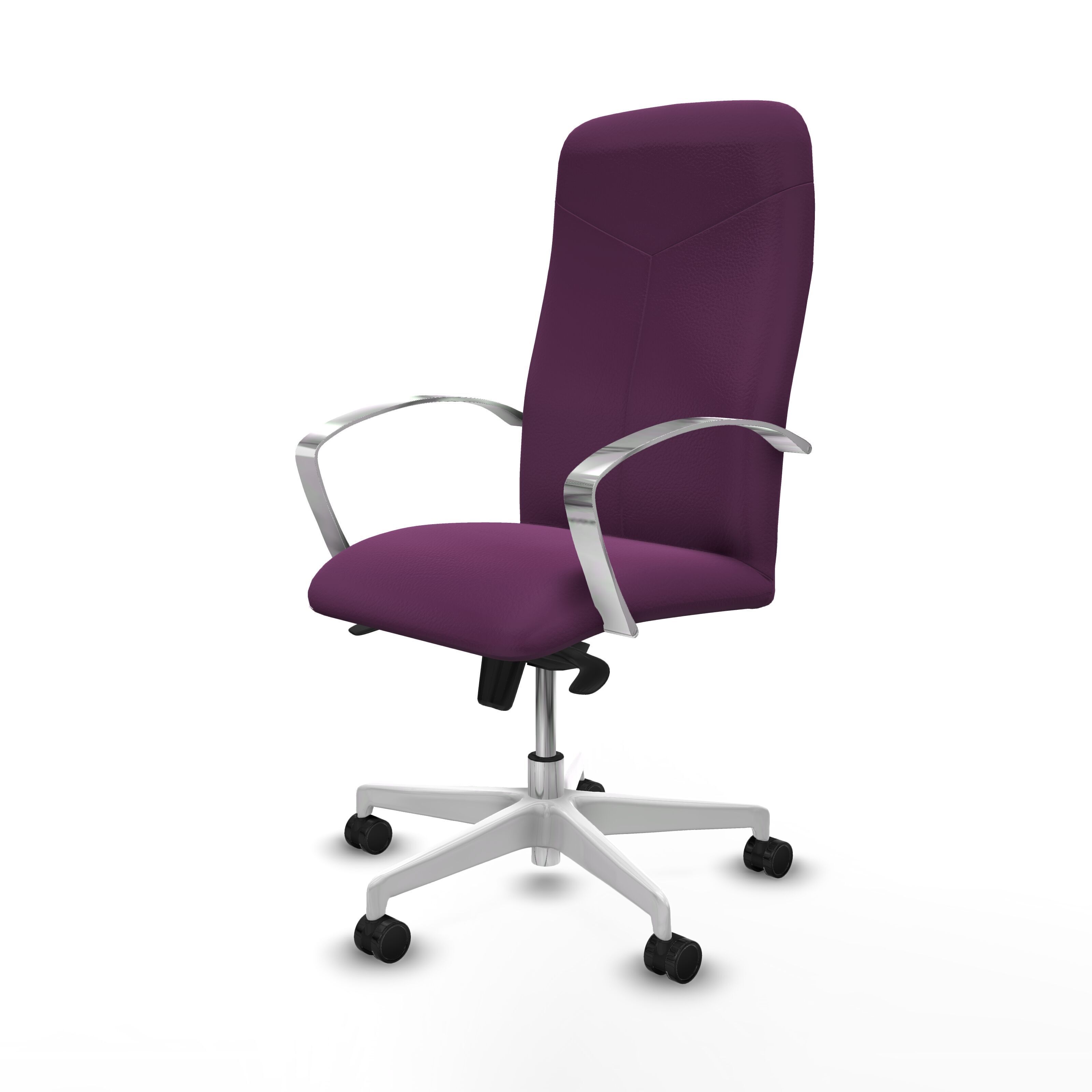 Modern Office Chair J Low-poly 3D model_2
