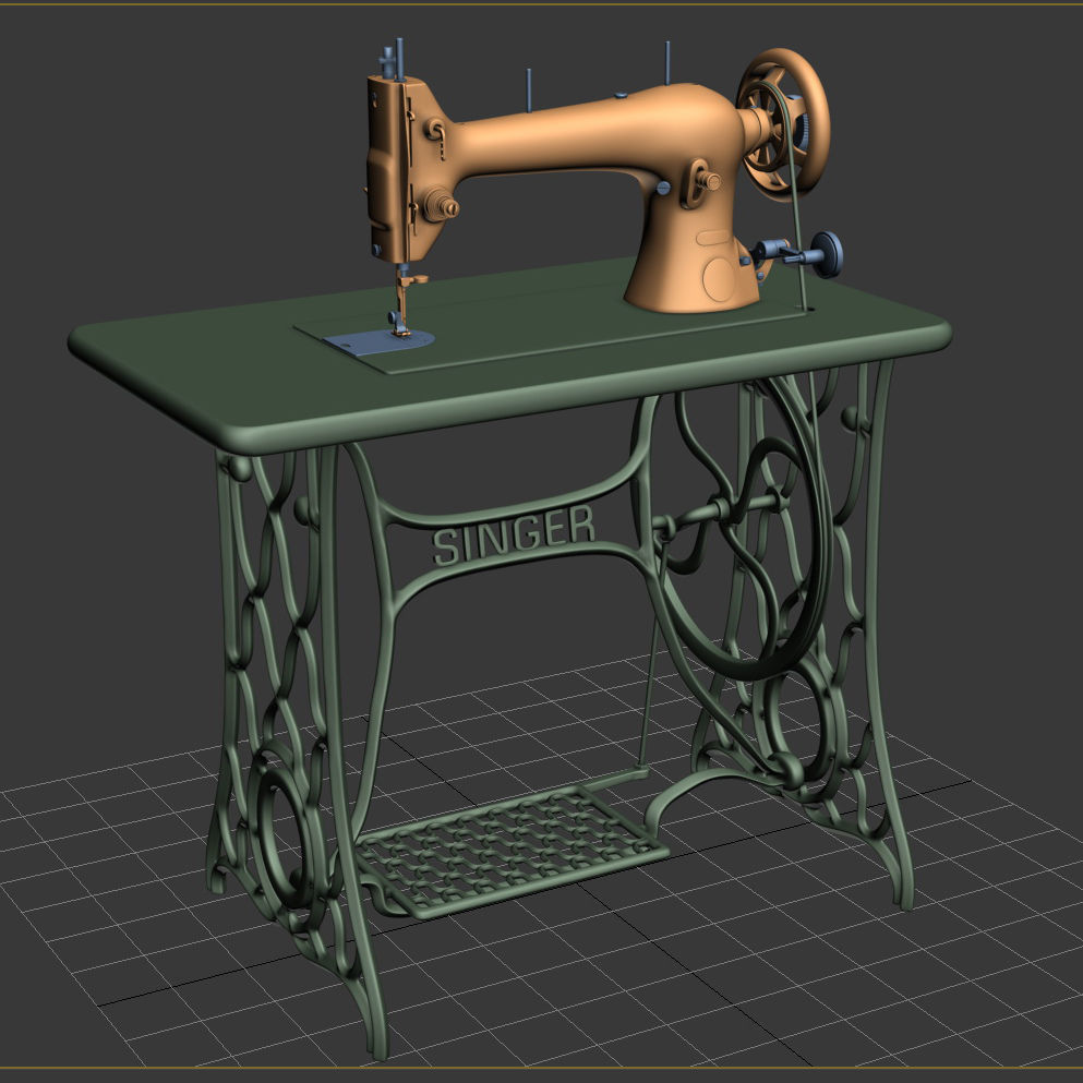 Singer Sewing Machine 3D Model MAX | CGTrader.com
