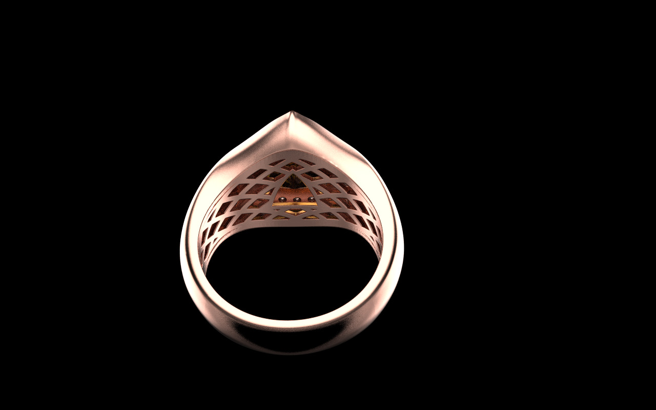 triangle signet ring with trillion gem model 1207 3D print model_27