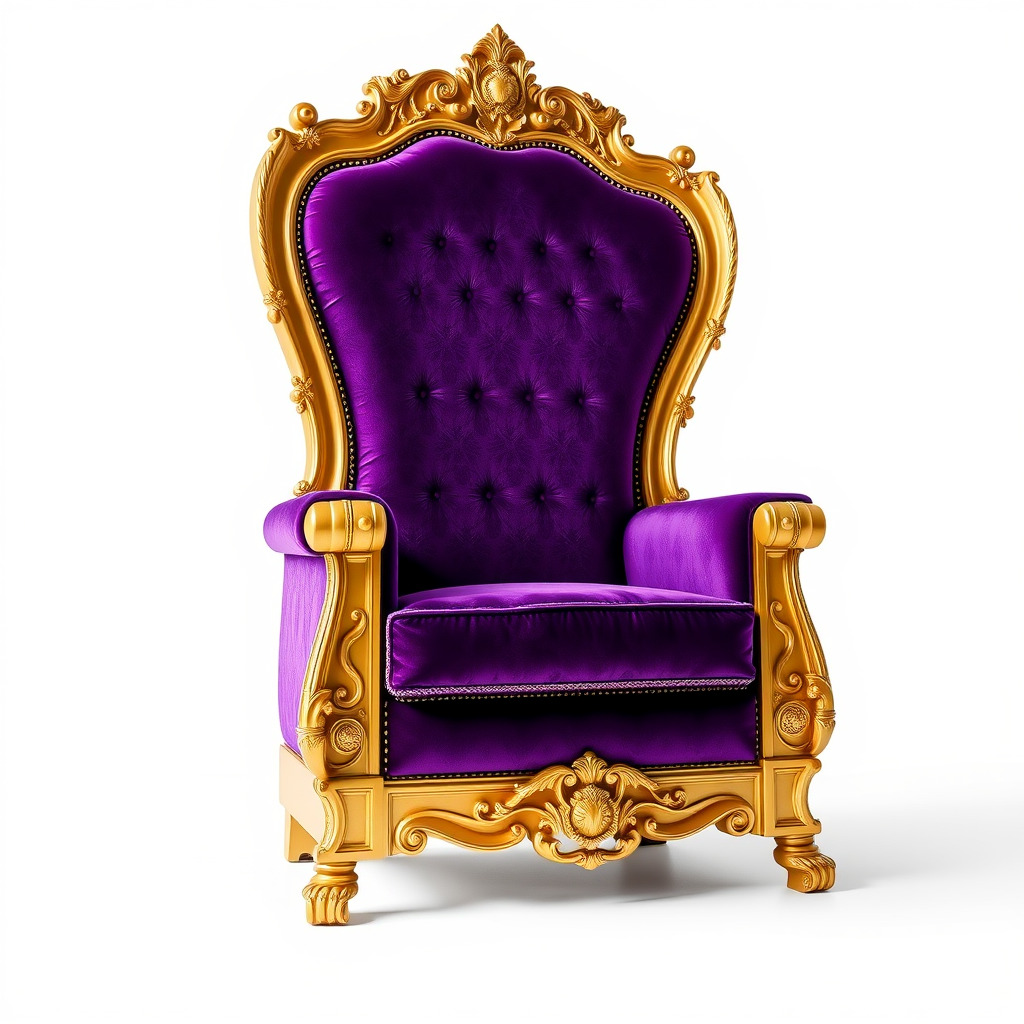 Royal Throne Armchair D Model Pack Low-poly 3D model_4