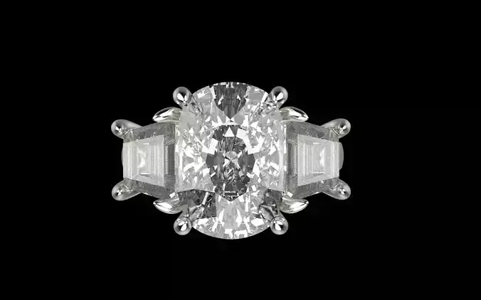 Wedding engagement ring model 1208 3D print model