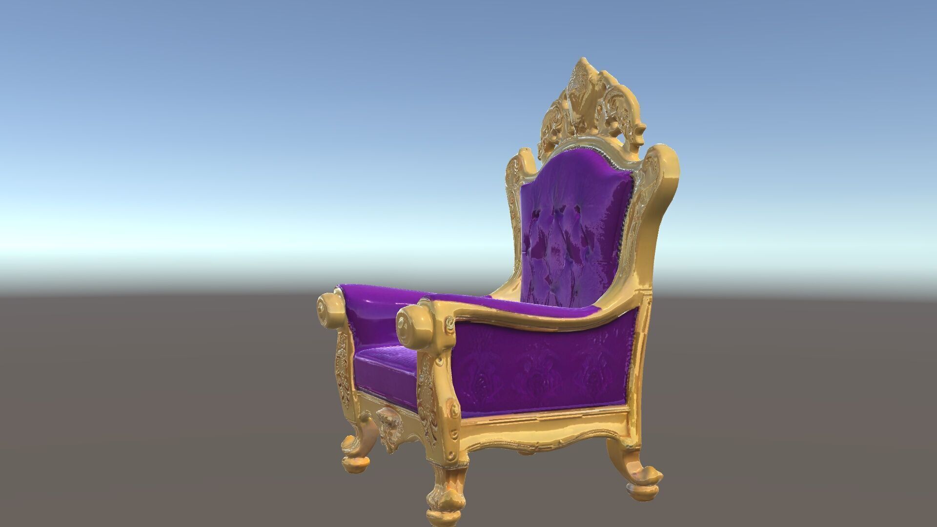 Ornate Royal Throne Chair Model Pack Low-poly 3D model_17