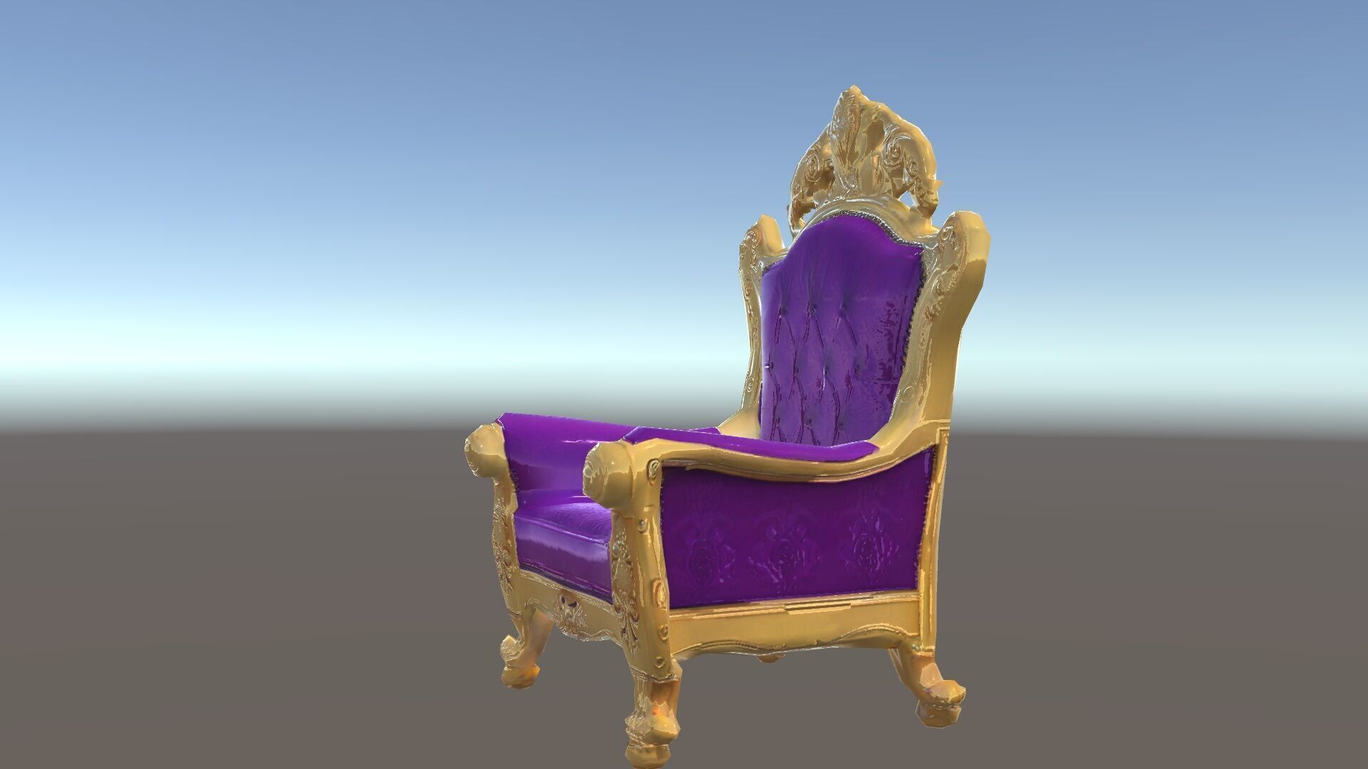 Ornate Royal Throne Chair Model Pack Low-poly 3D model_25