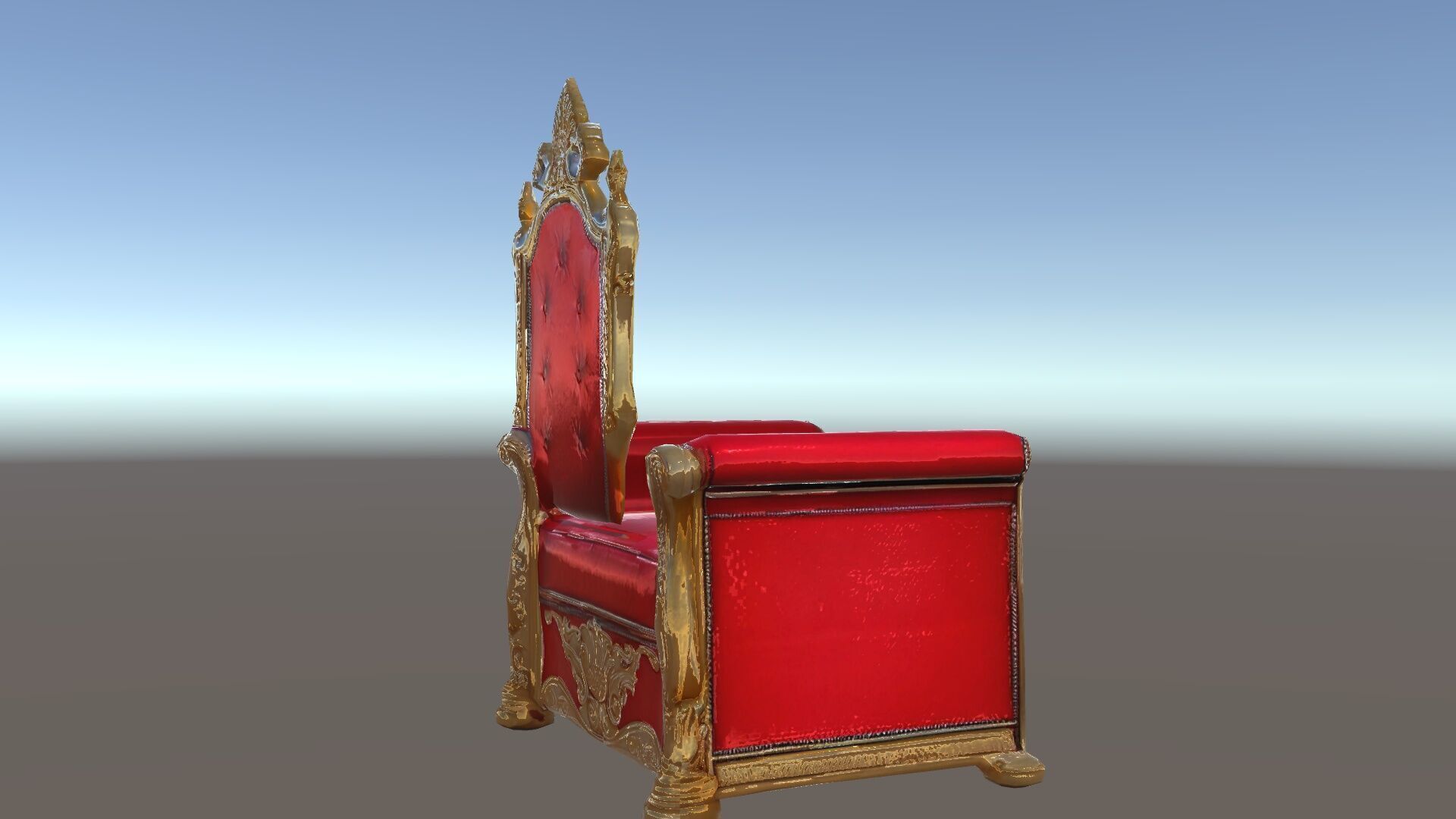 Royal Throne Chair Model Pack Low-poly 3D model_13