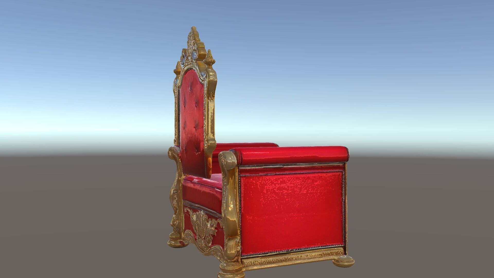 Royal Throne Chair Model Pack Low-poly 3D model_5