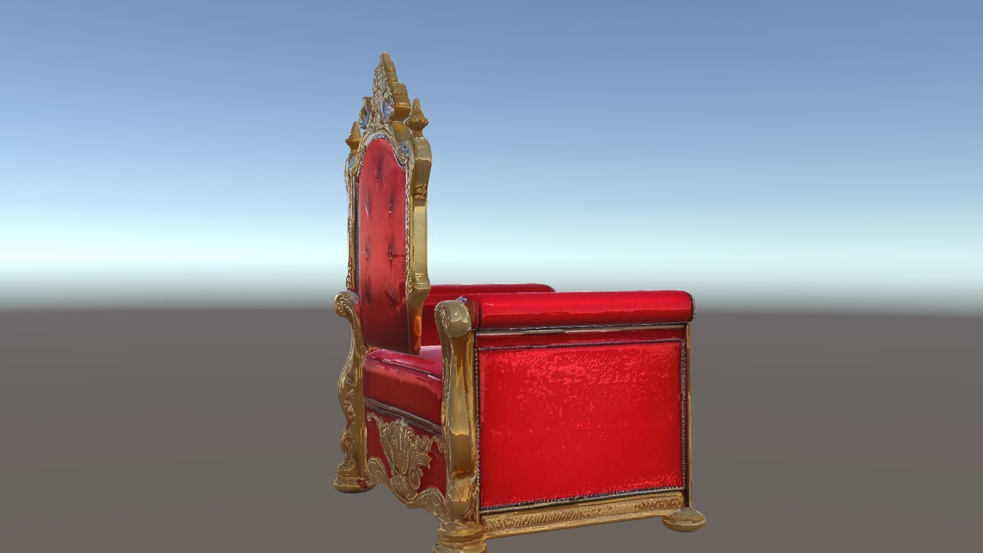 Royal Throne Chair Model Pack Low-poly 3D model_16