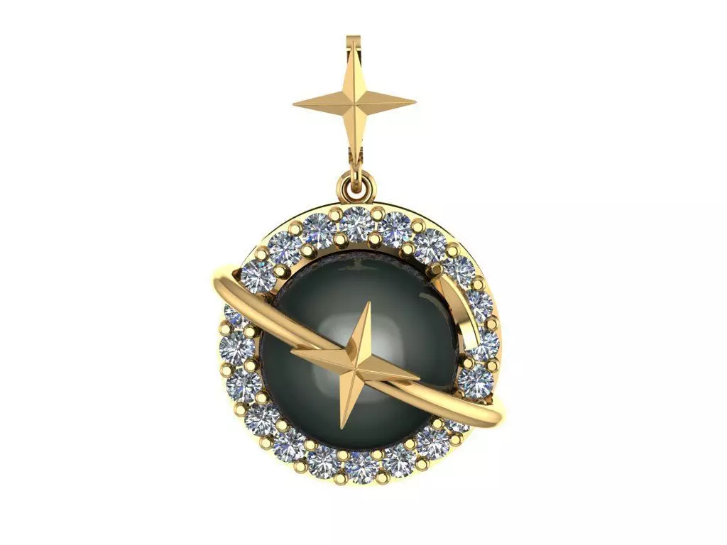 Galactic Pendant 3D print model_0