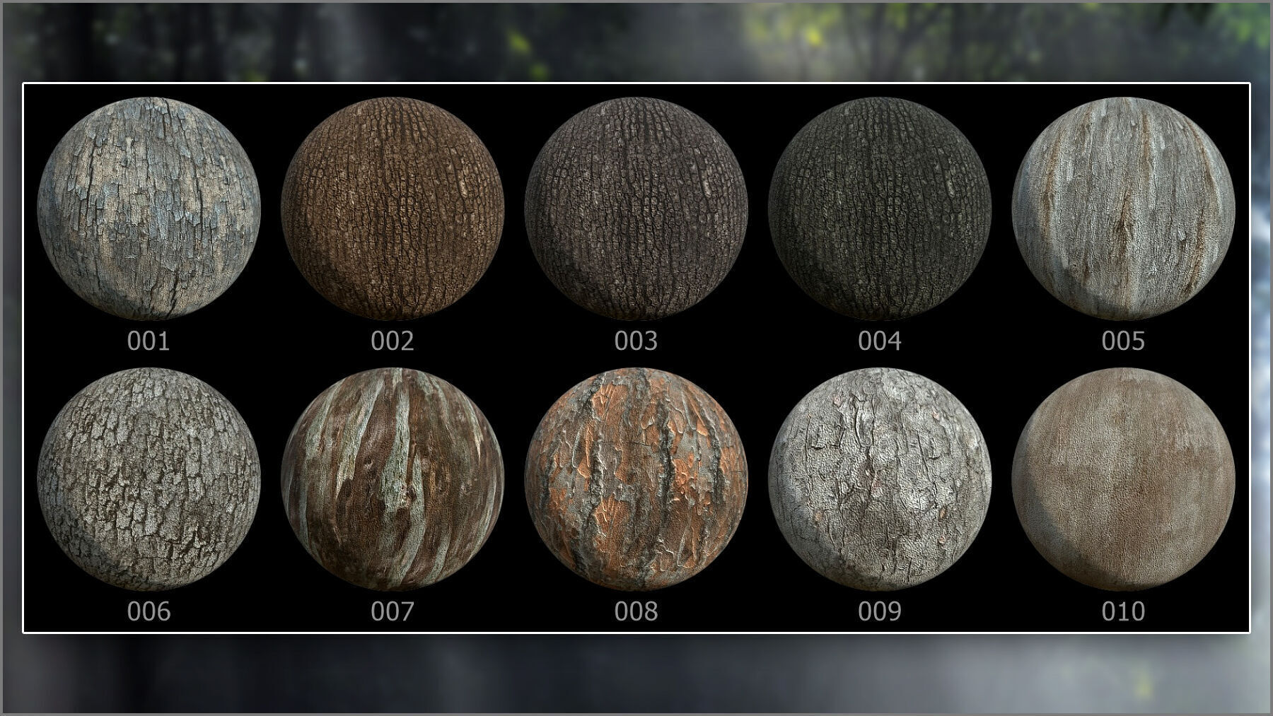 Megapack 100 Bark smart materials for Substance Painter Texture_4