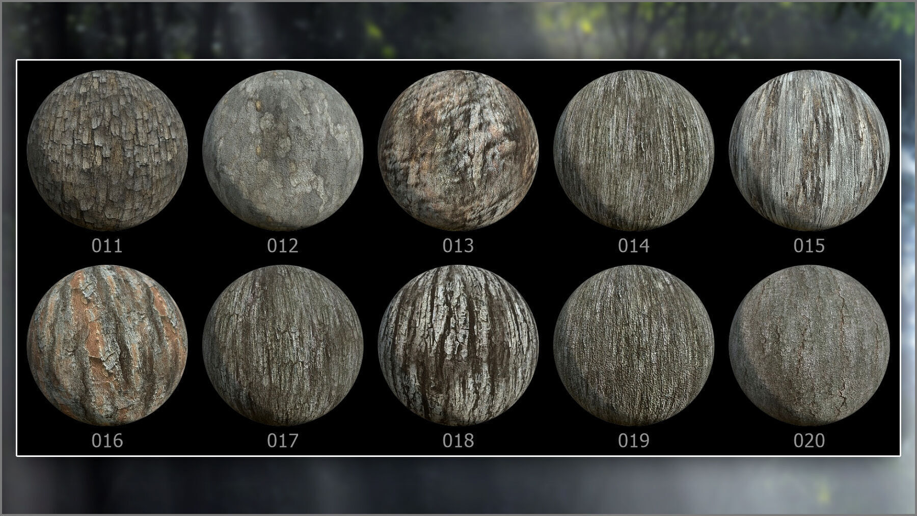 Megapack 100 Bark smart materials for Substance Painter Texture_5