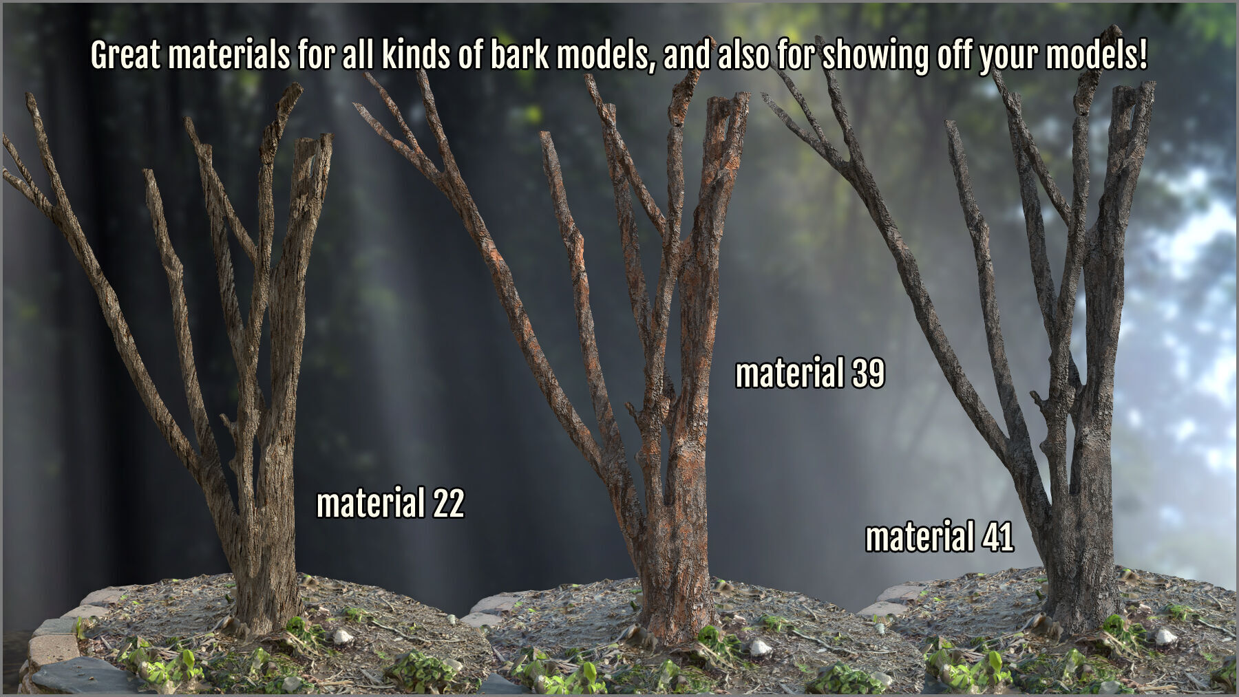 Megapack 100 Bark smart materials for Substance Painter Texture_3