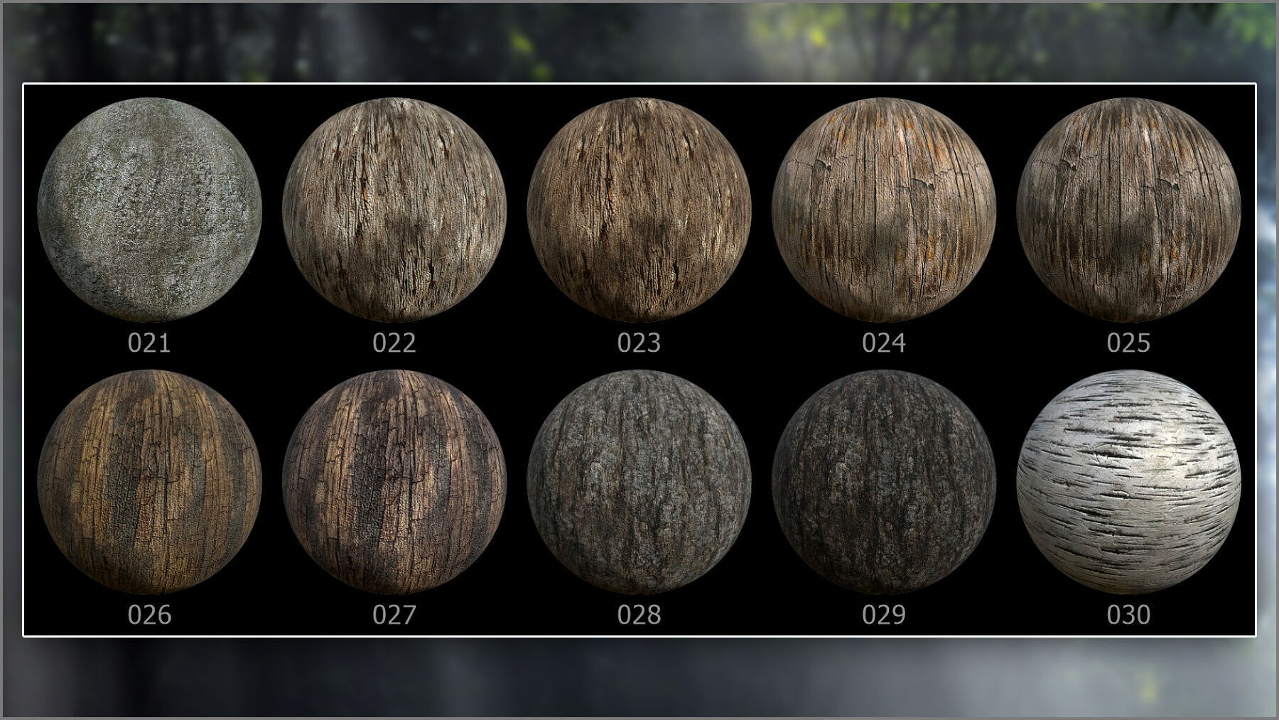 Megapack 100 Bark smart materials for Substance Painter Texture_6