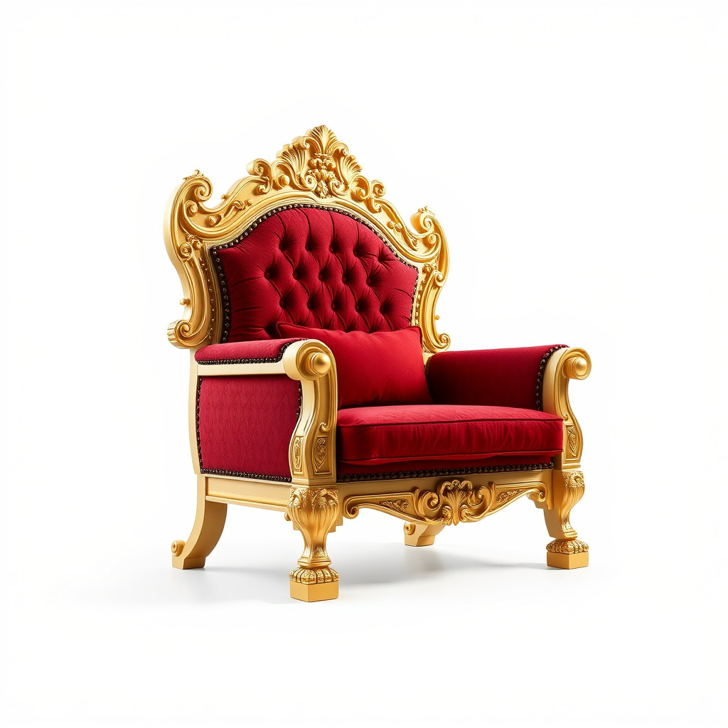 Royal Throne Chair Model Pack  Detailed and Ornate Design Low-poly 3D model_4