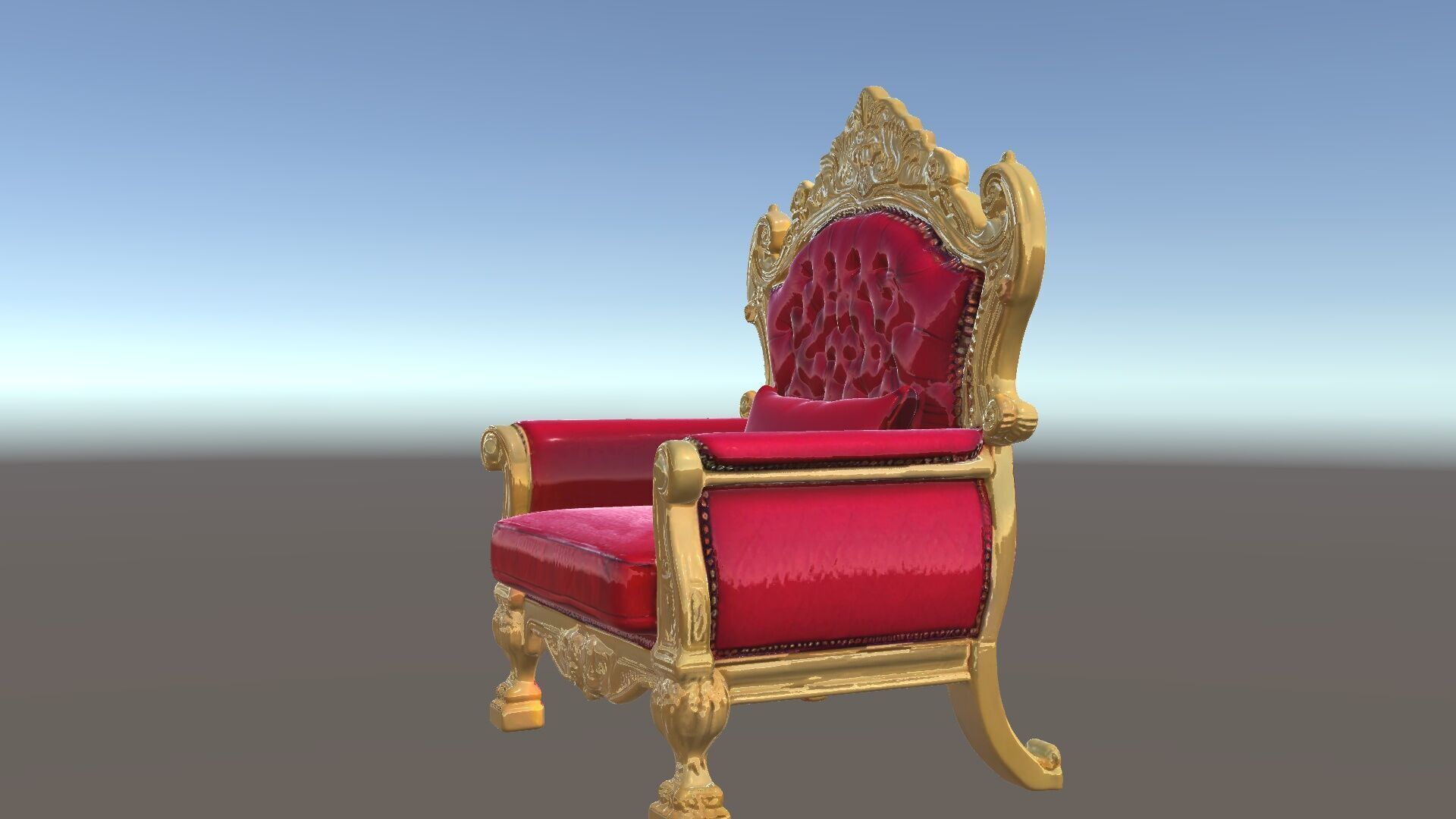 Royal Throne Chair Model Pack  Detailed and Ornate Design Low-poly 3D model_5