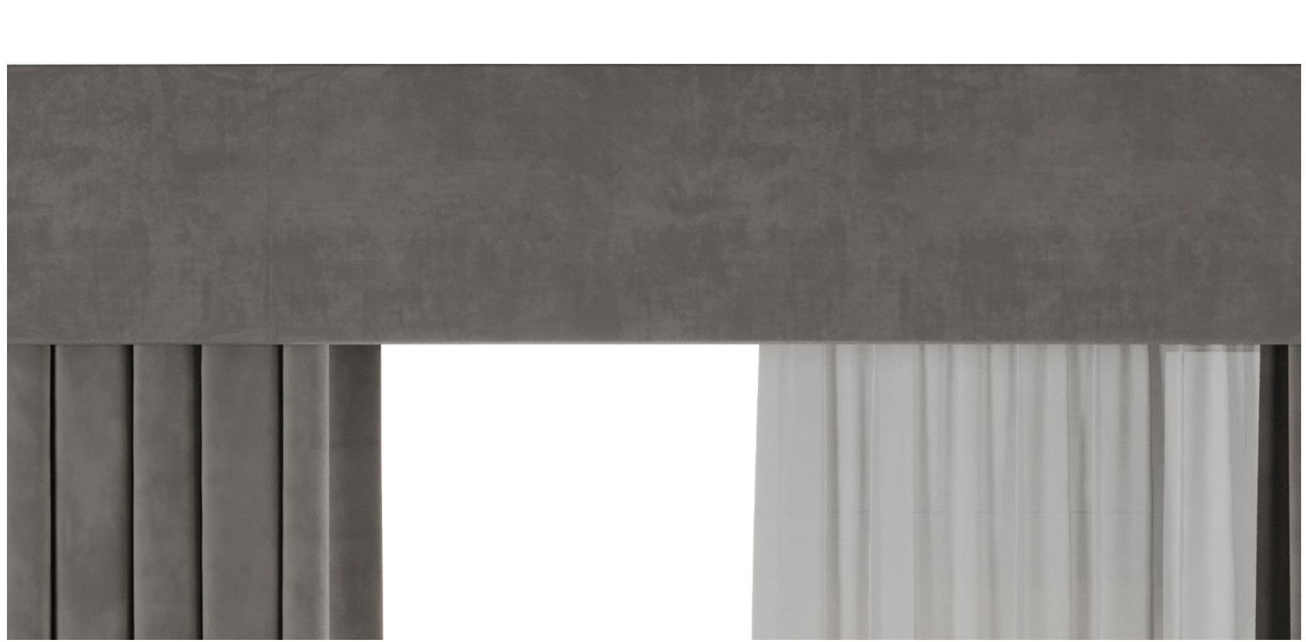 Curtains with Roman blinds 18 HbH Low-poly 3D model_7