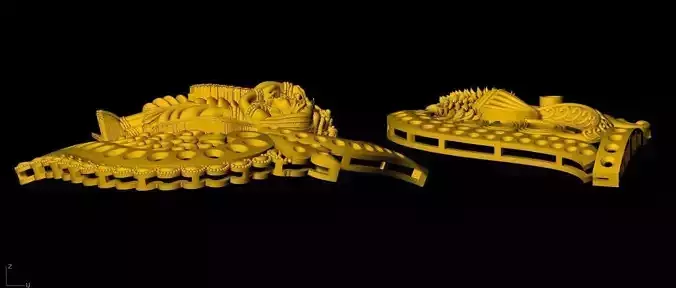 radha krishna necklace pendant 3dm file