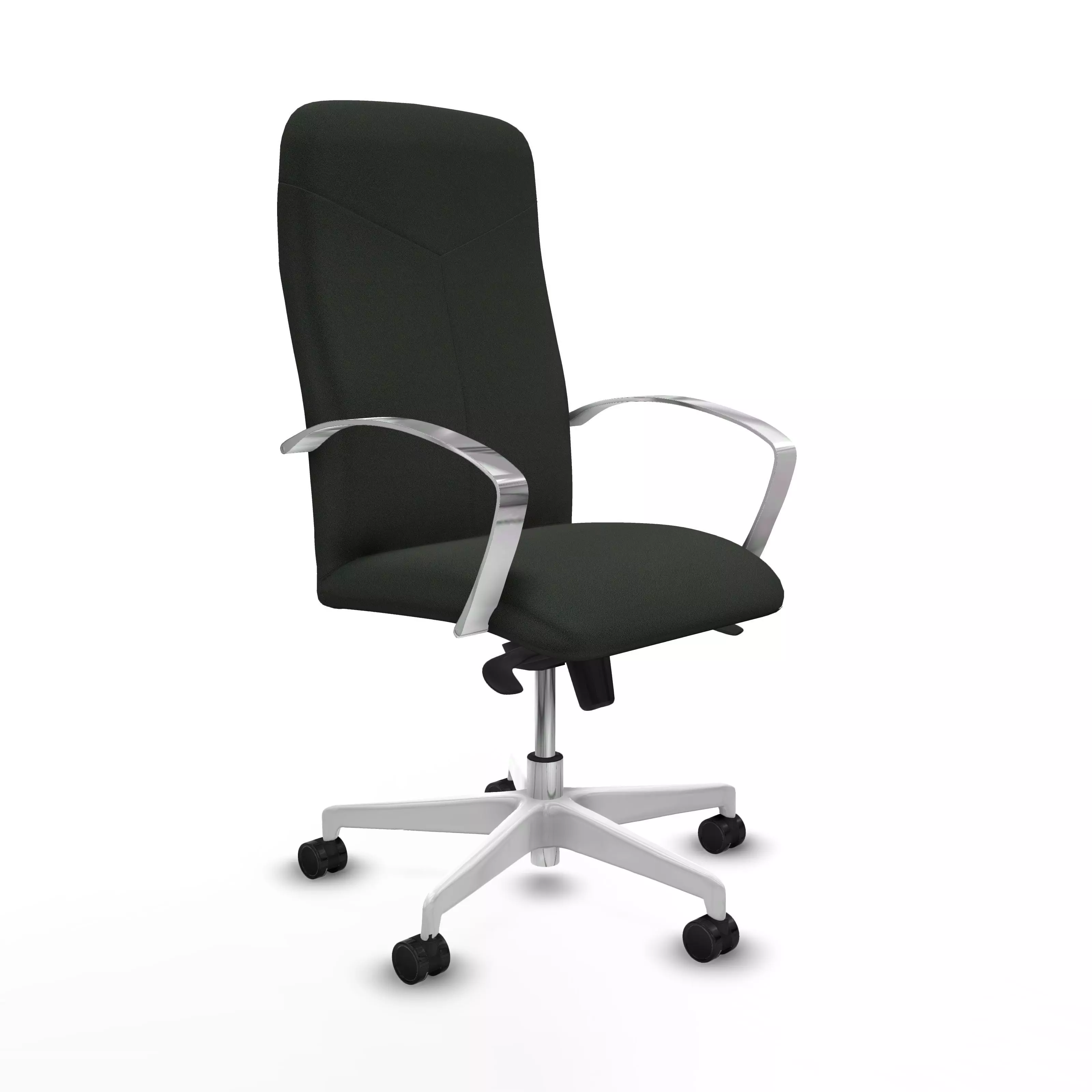 Modern Office Chair F Low-poly 3D model_0