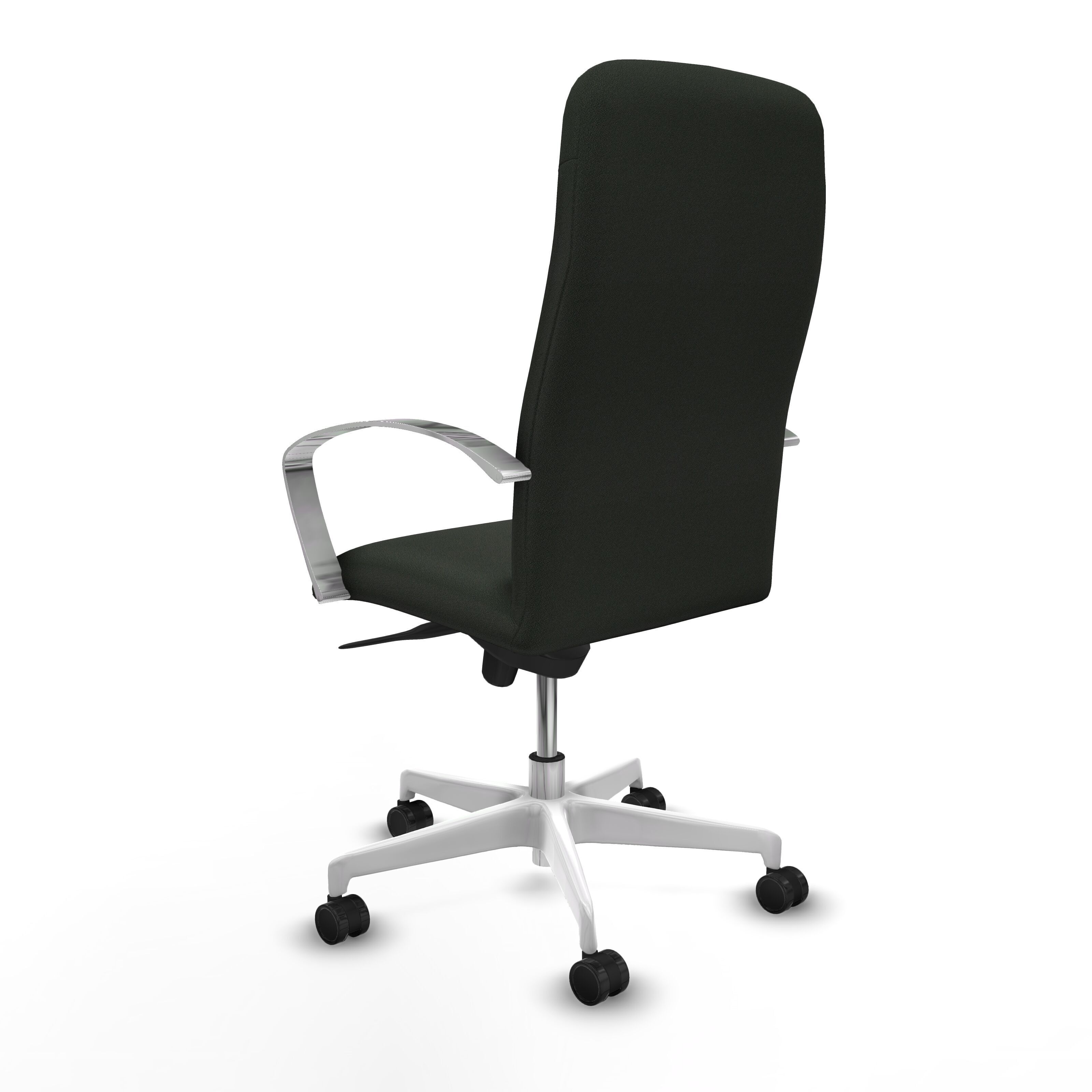 Modern Office Chair F Low-poly 3D model_4