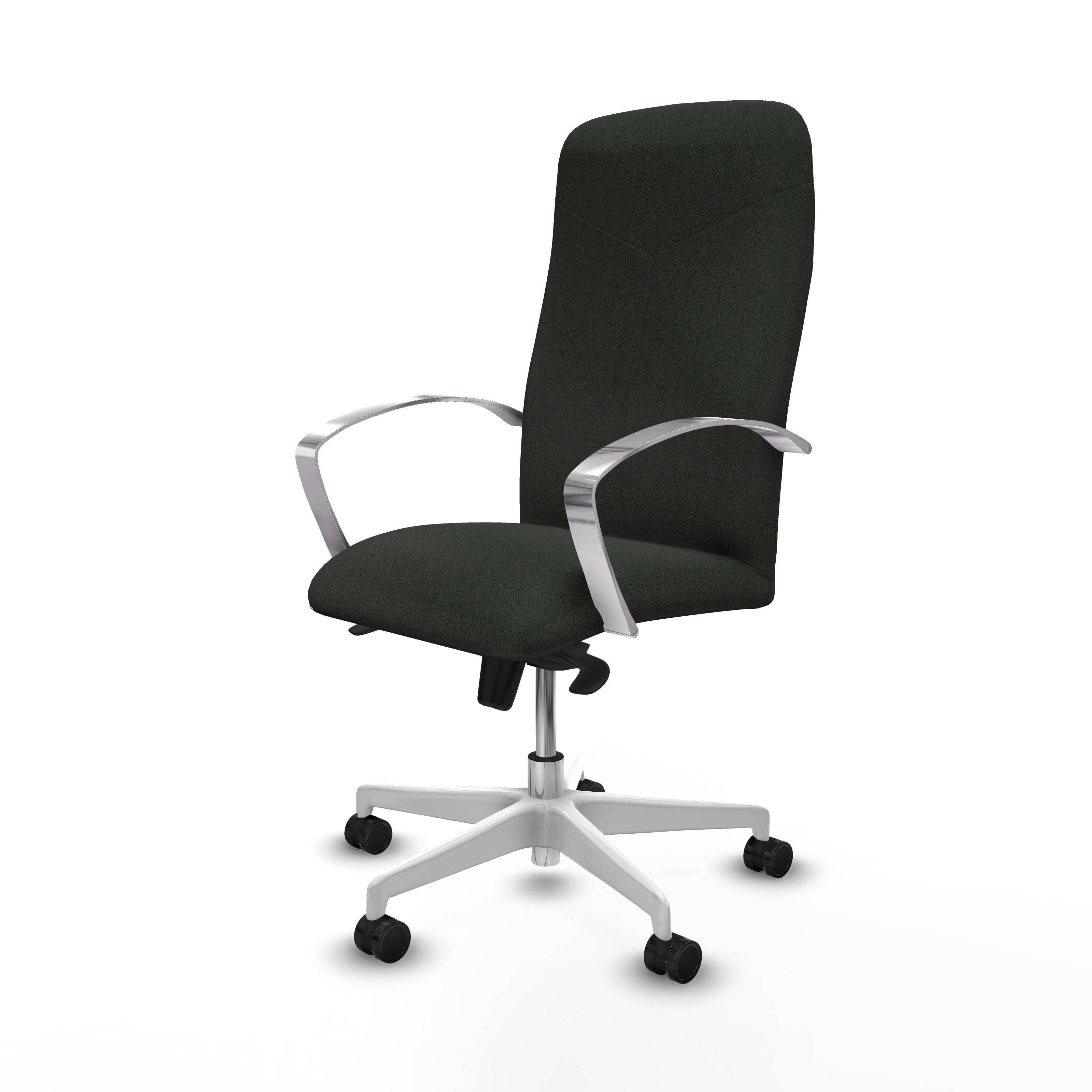 Modern Office Chair F Low-poly 3D model_2