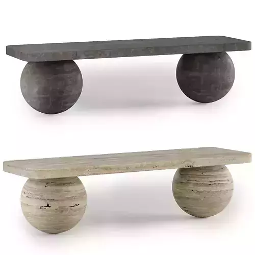 Elwin Indoor Outdoor Bench 3D model