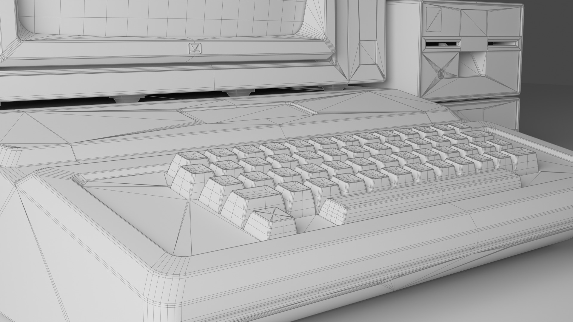 Apple II Low-poly 3D model_18