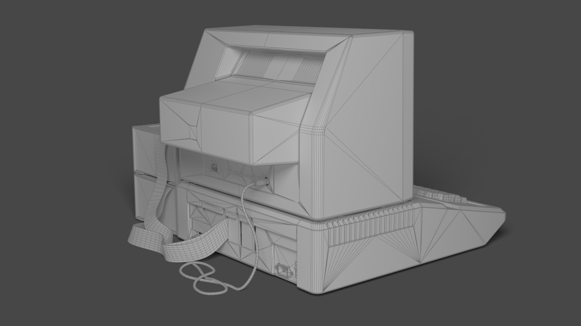 Apple II Low-poly 3D model_17