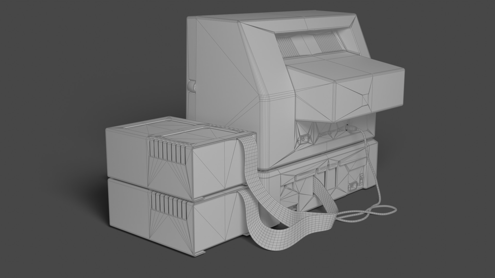 Apple II Low-poly 3D model_16