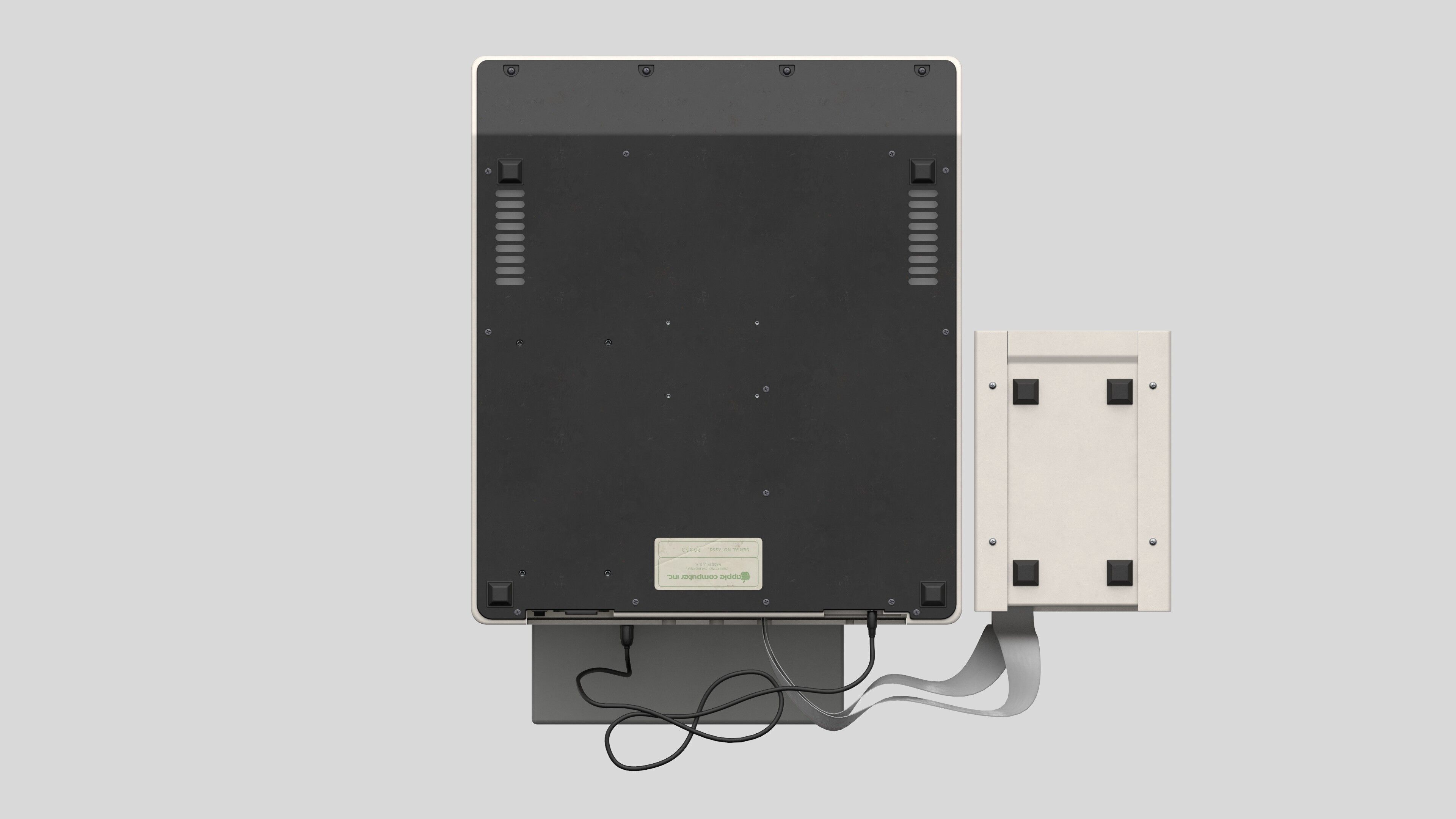 Apple II Low-poly 3D model_14