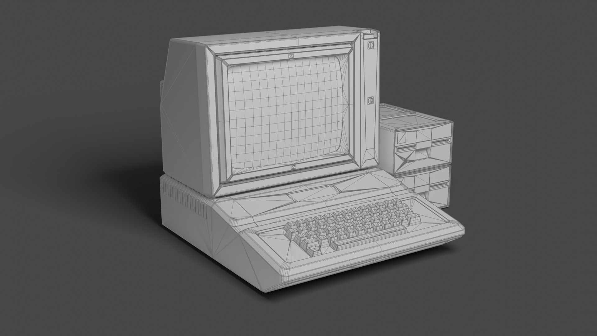 Apple II Low-poly 3D model_20